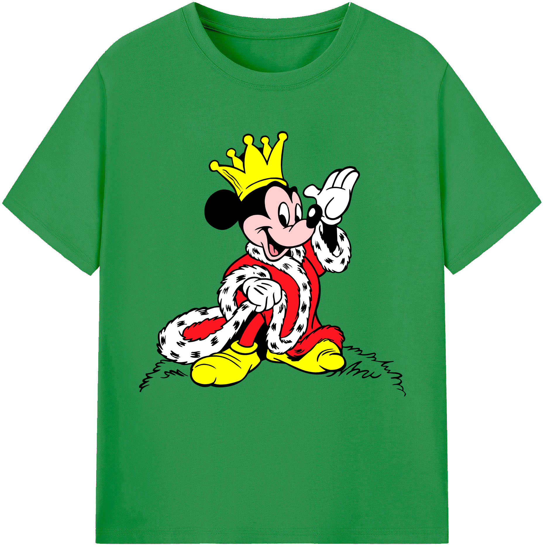 （画像用） ミッキーマウス Mickey Mouse レディースカジュアルプリントTシャツ（綿100％）