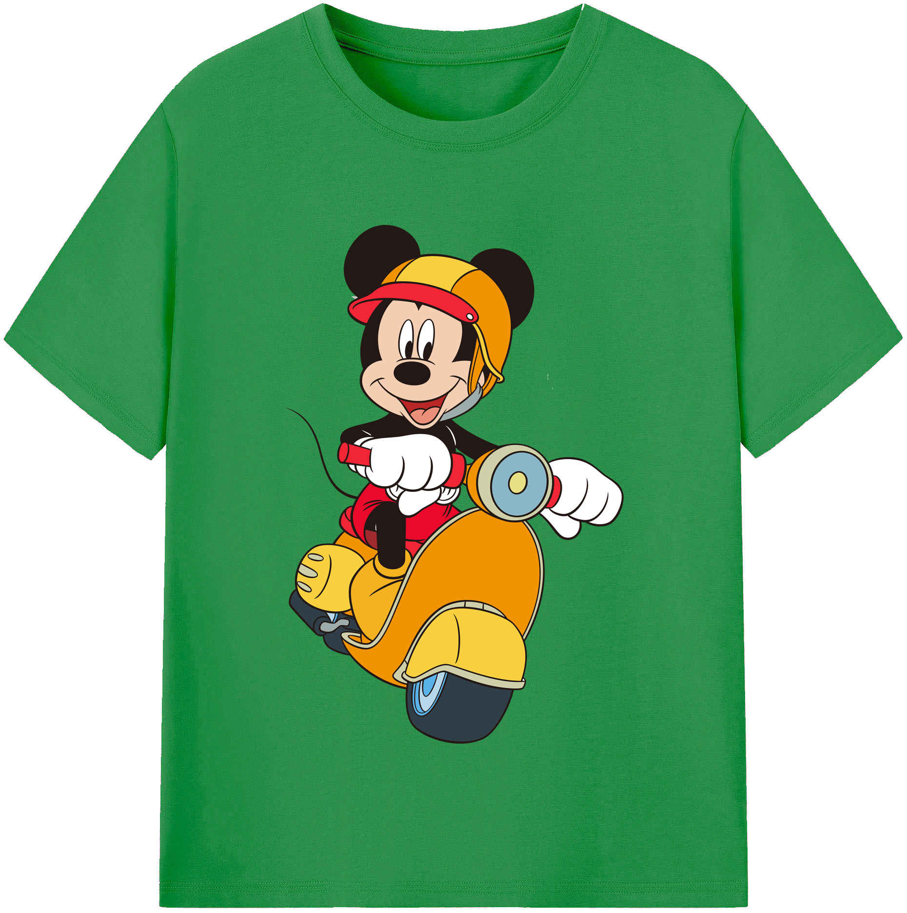 （画像用） ミッキーマウス Mickey Mouse レディースカジュアルプリントTシャツ（綿100％）