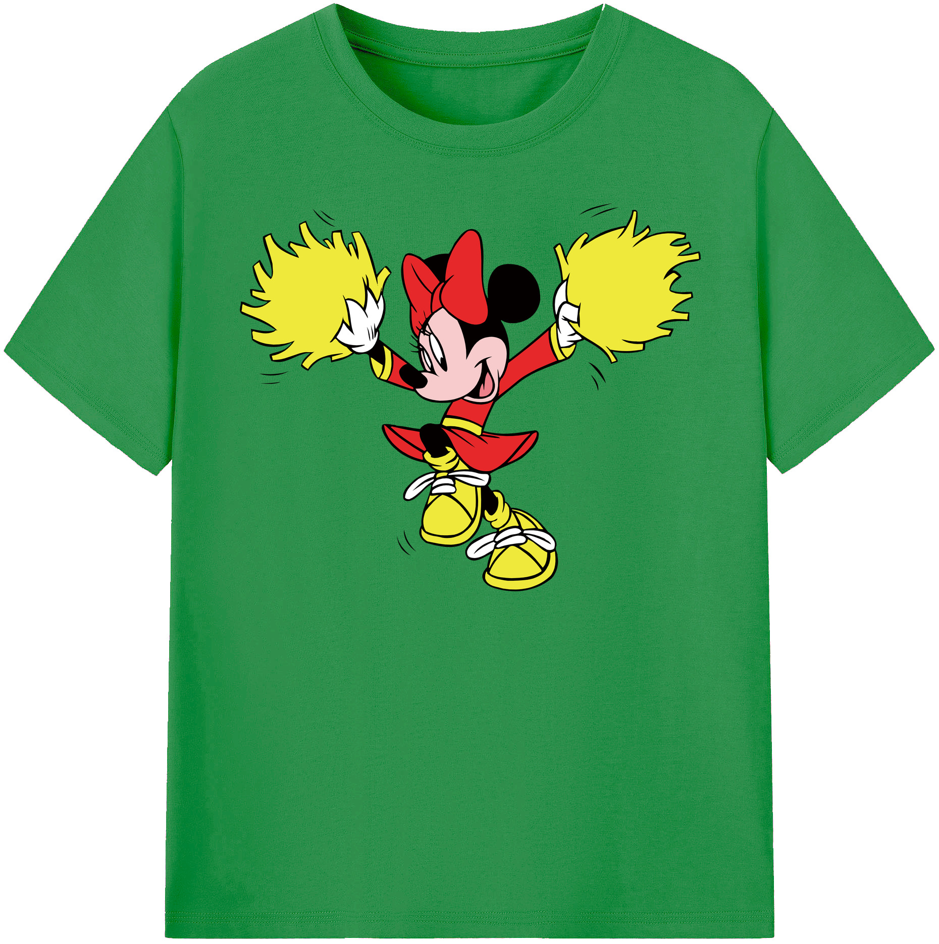 （画像用） ミッキーマウス Mickey Mouse レディースカジュアルプリントTシャツ（綿100％）