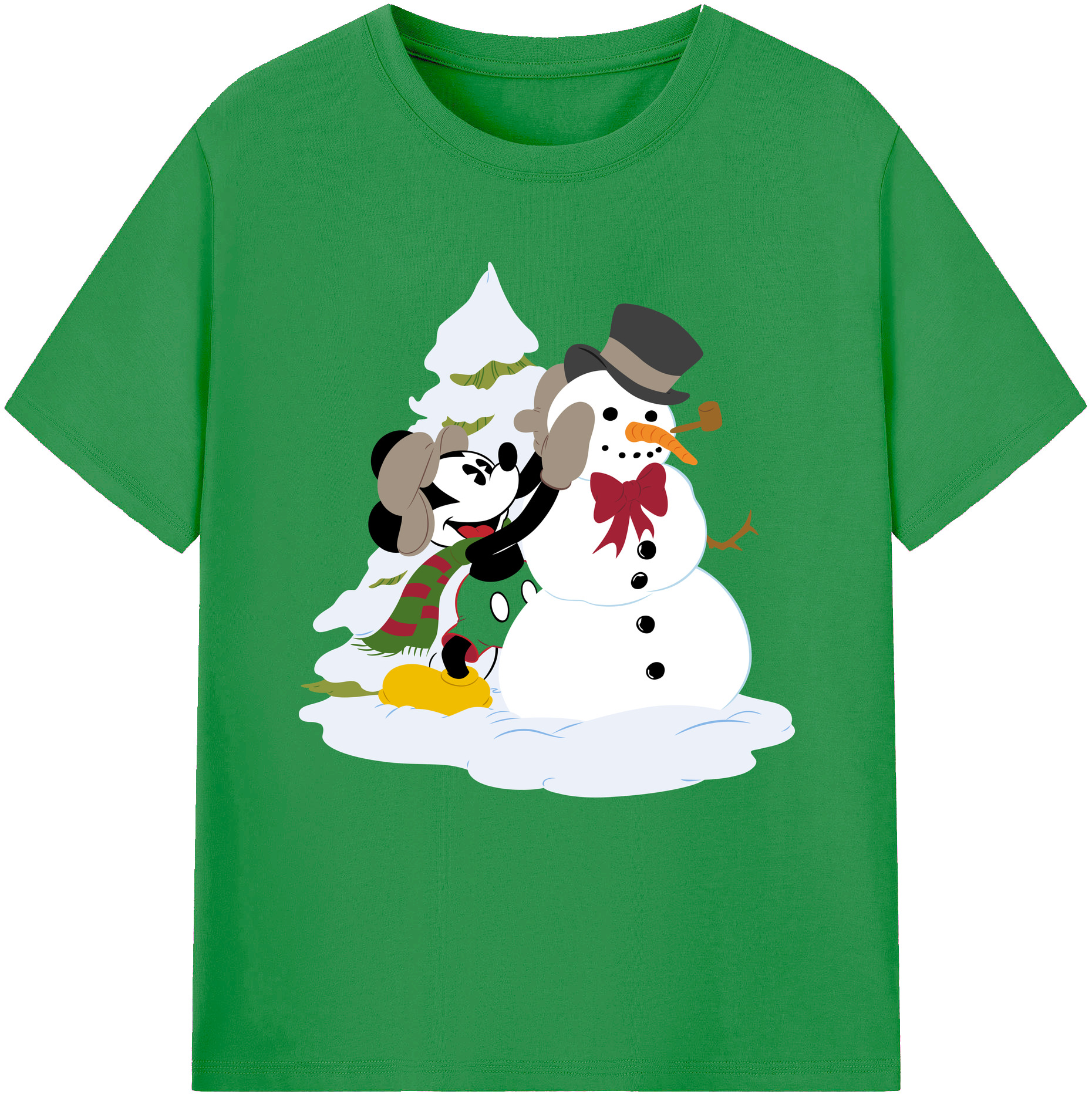 （画像用） ミッキーマウス Mickey Mouse レディースカジュアルプリントTシャツ（綿100％）