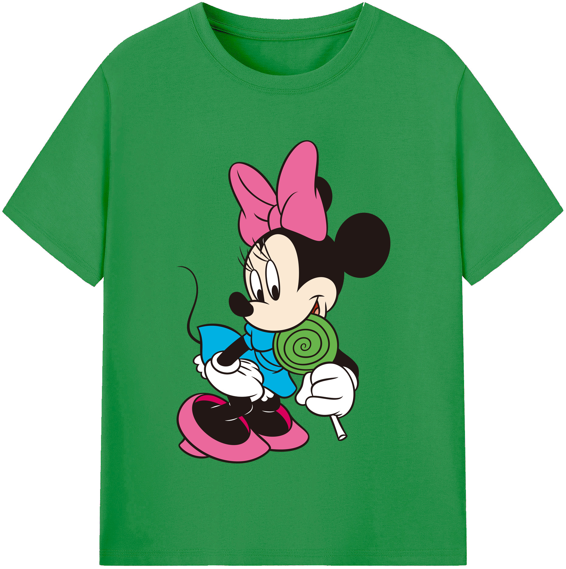 （画像用） ミッキーマウス Mickey Mouse レディースカジュアルプリントTシャツ（綿100％）