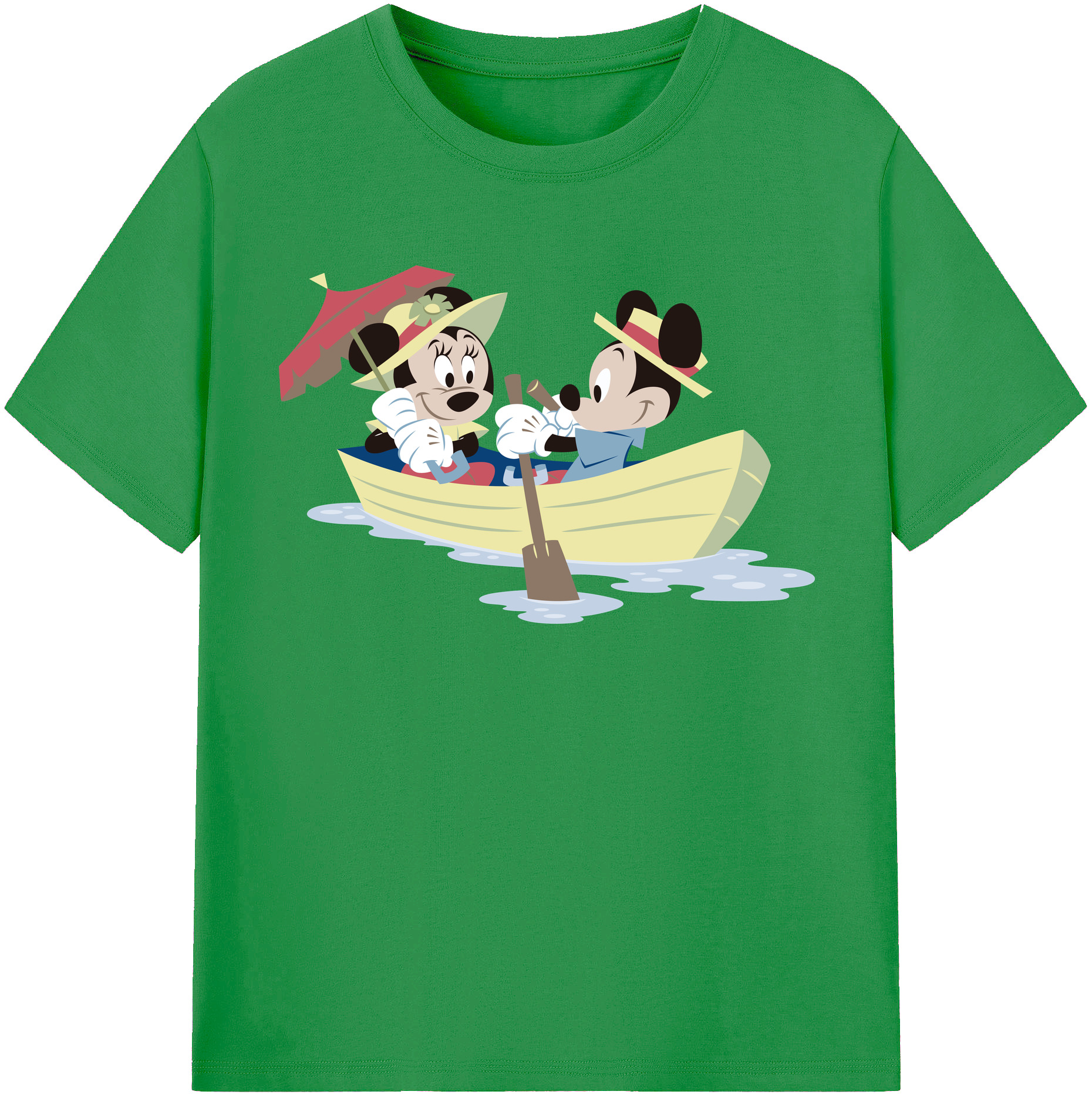 （画像用） ミッキーマウス Mickey Mouse レディースカジュアルプリントTシャツ（綿100％）