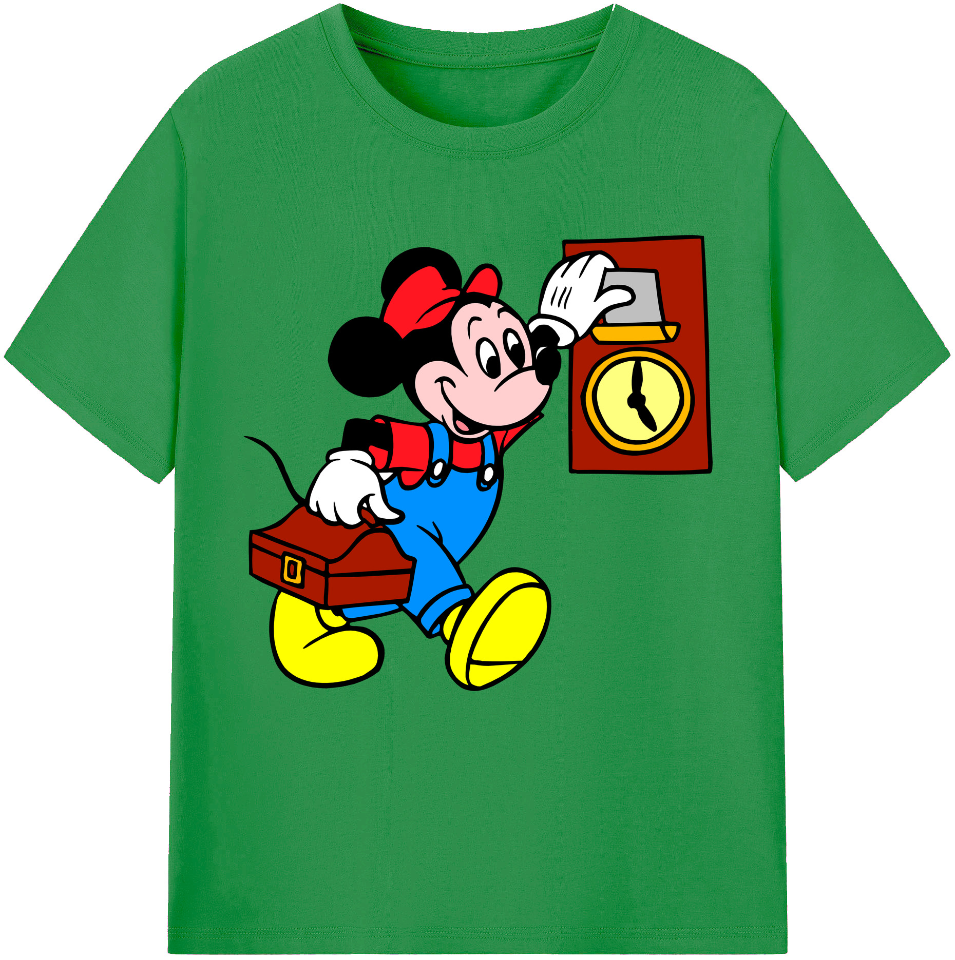 （画像用） ミッキーマウス Mickey Mouse レディースカジュアルプリントTシャツ（綿100％）