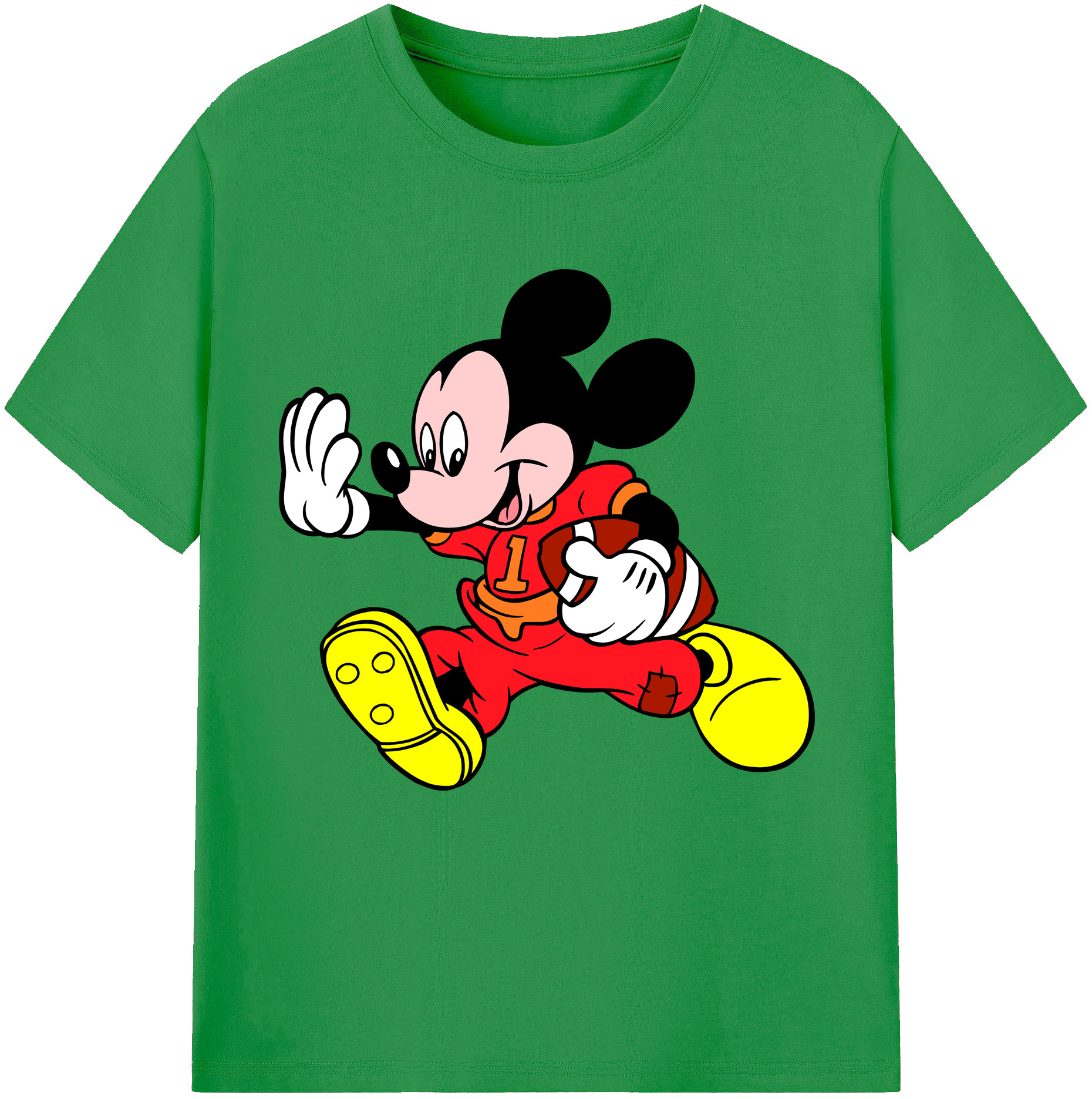 （画像用） ミッキーマウス Mickey Mouse レディースカジュアルプリントTシャツ（綿100％）