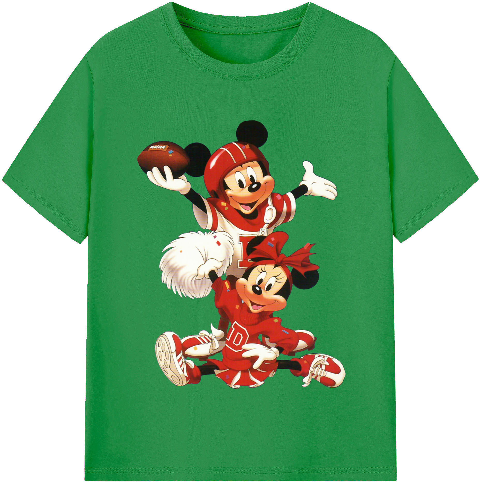 （画像用） ミッキーマウス Mickey Mouse レディースカジュアルプリントTシャツ（綿100％）
