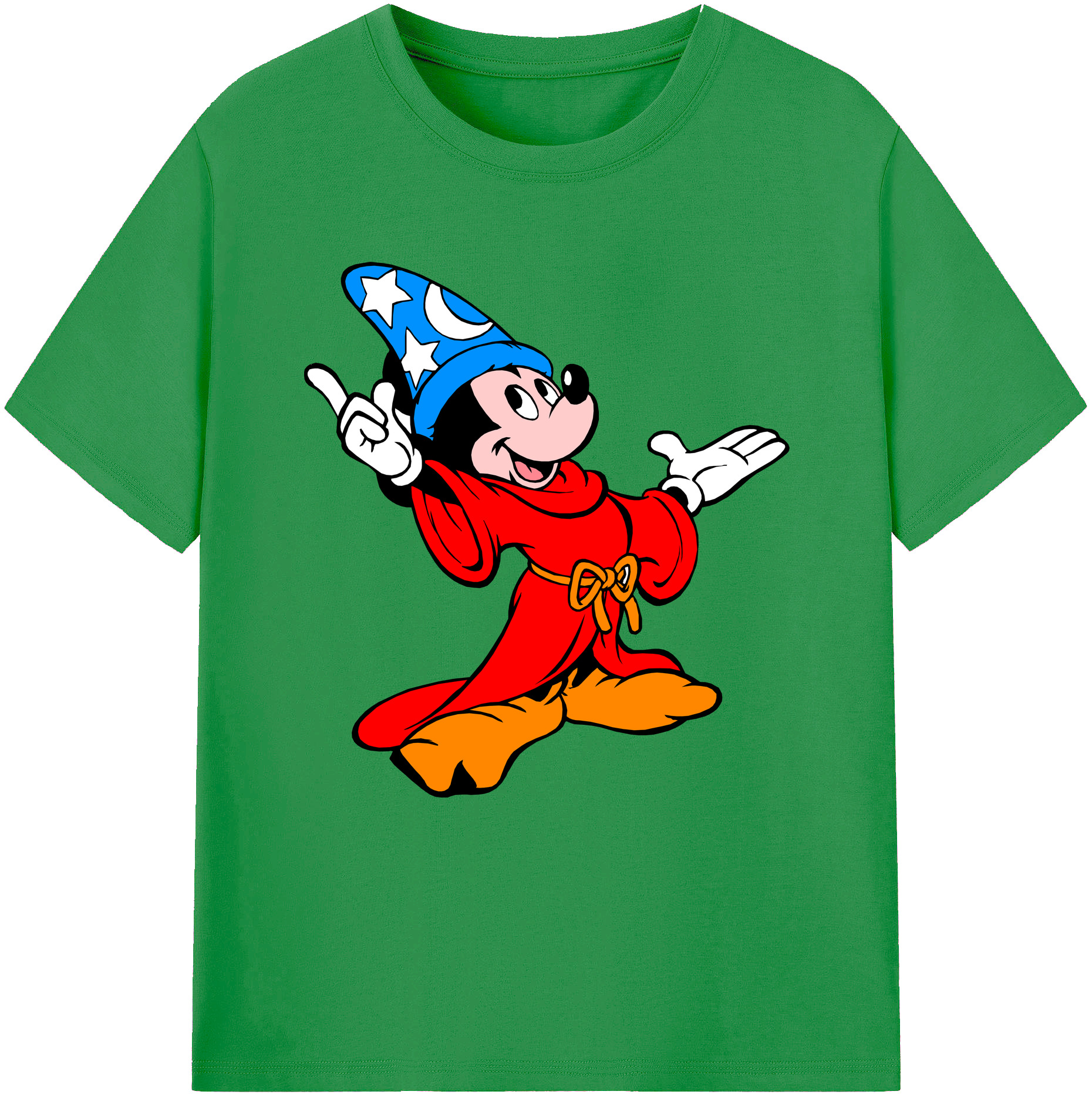 （画像用） ミッキーマウス Mickey Mouse レディースカジュアルプリントTシャツ（綿100％）