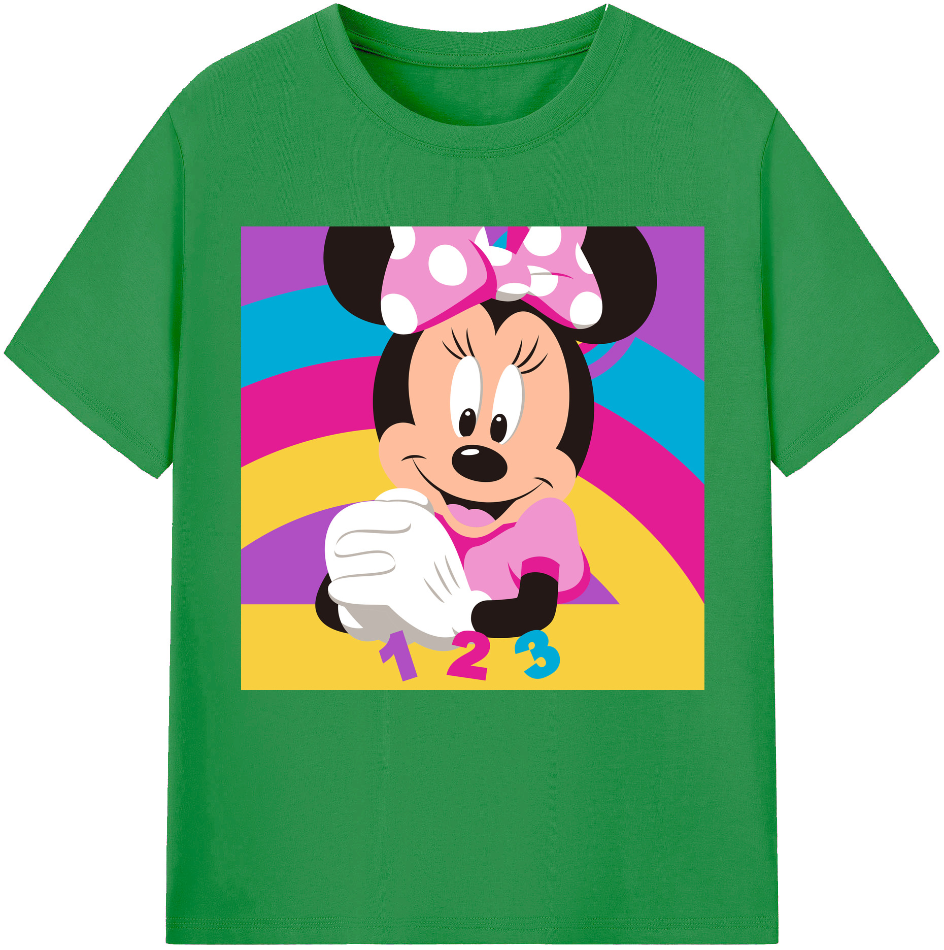（画像用） ミッキーマウス Mickey Mouse レディースカジュアルプリントTシャツ（綿100％）