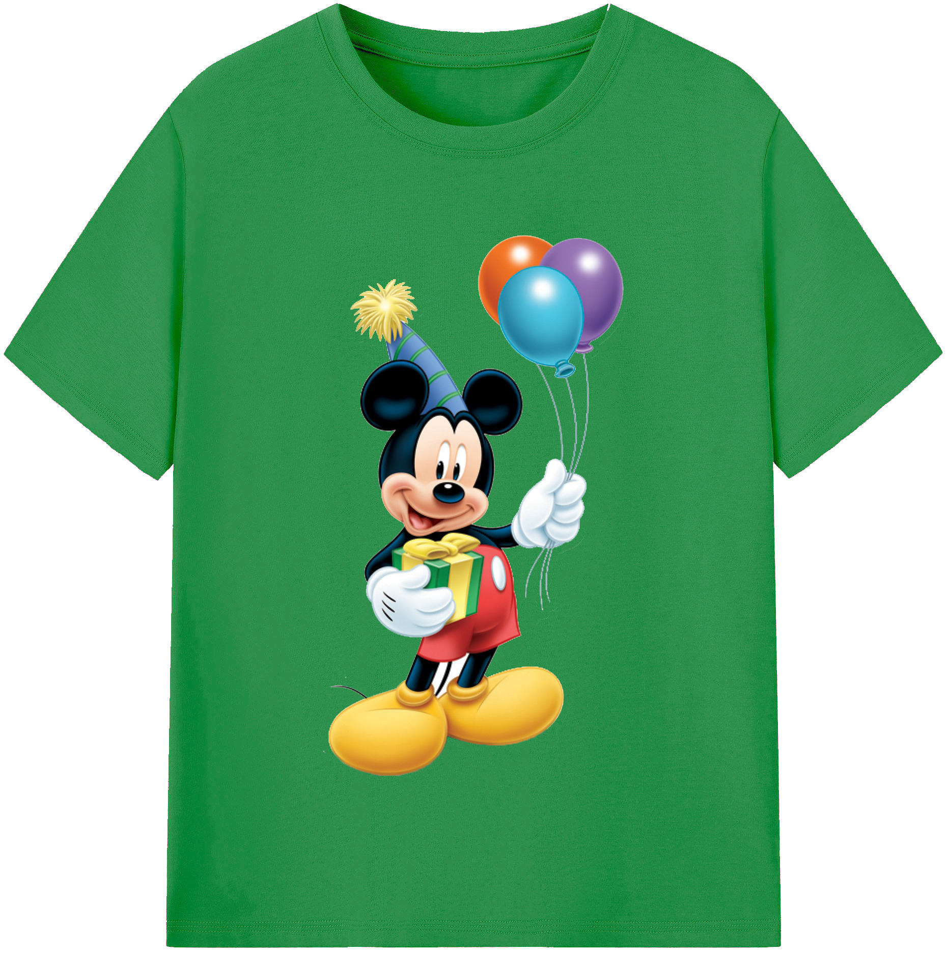 （画像用） ミッキーマウス Mickey Mouse レディースカジュアルプリントTシャツ（綿100％）