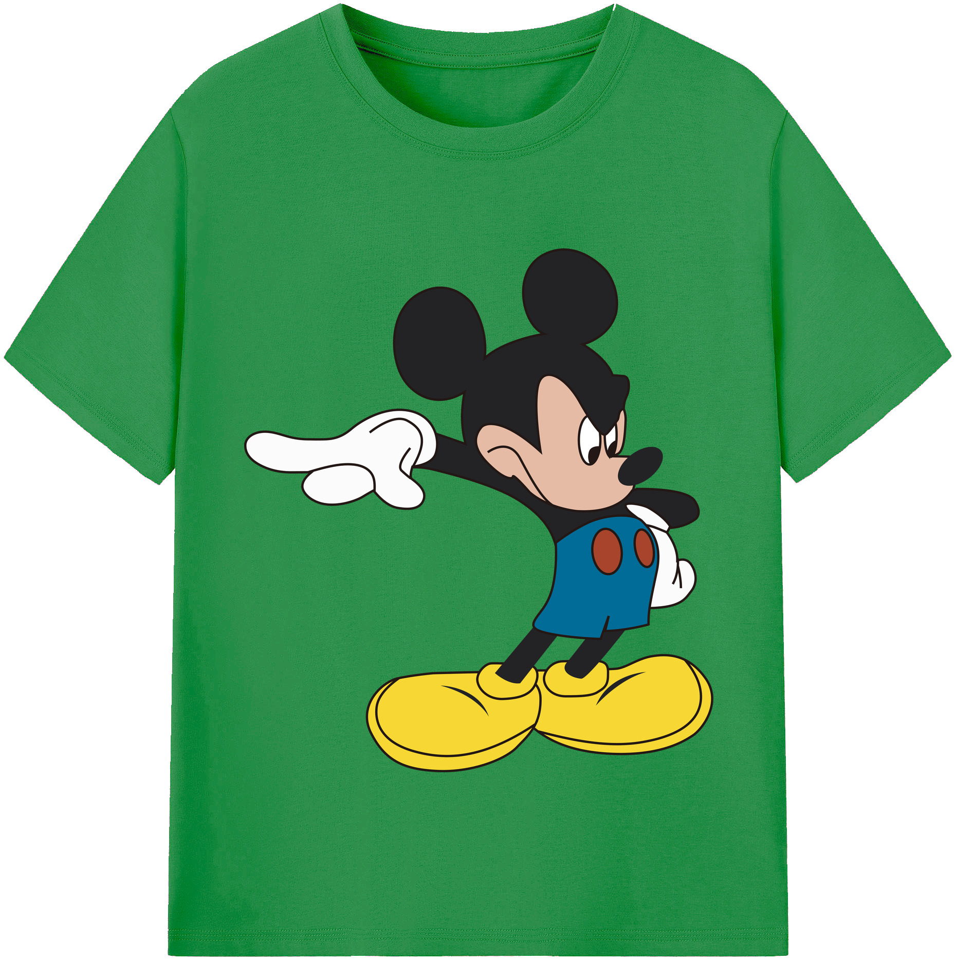（画像用） ミッキーマウス Mickey Mouse レディースカジュアルプリントTシャツ（綿100％）
