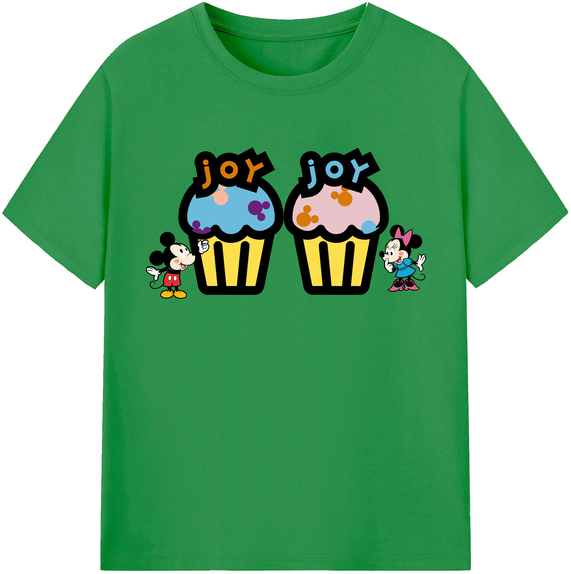 （画像用） ミッキーマウス Mickey Mouse レディースカジュアルプリントTシャツ（綿100％）