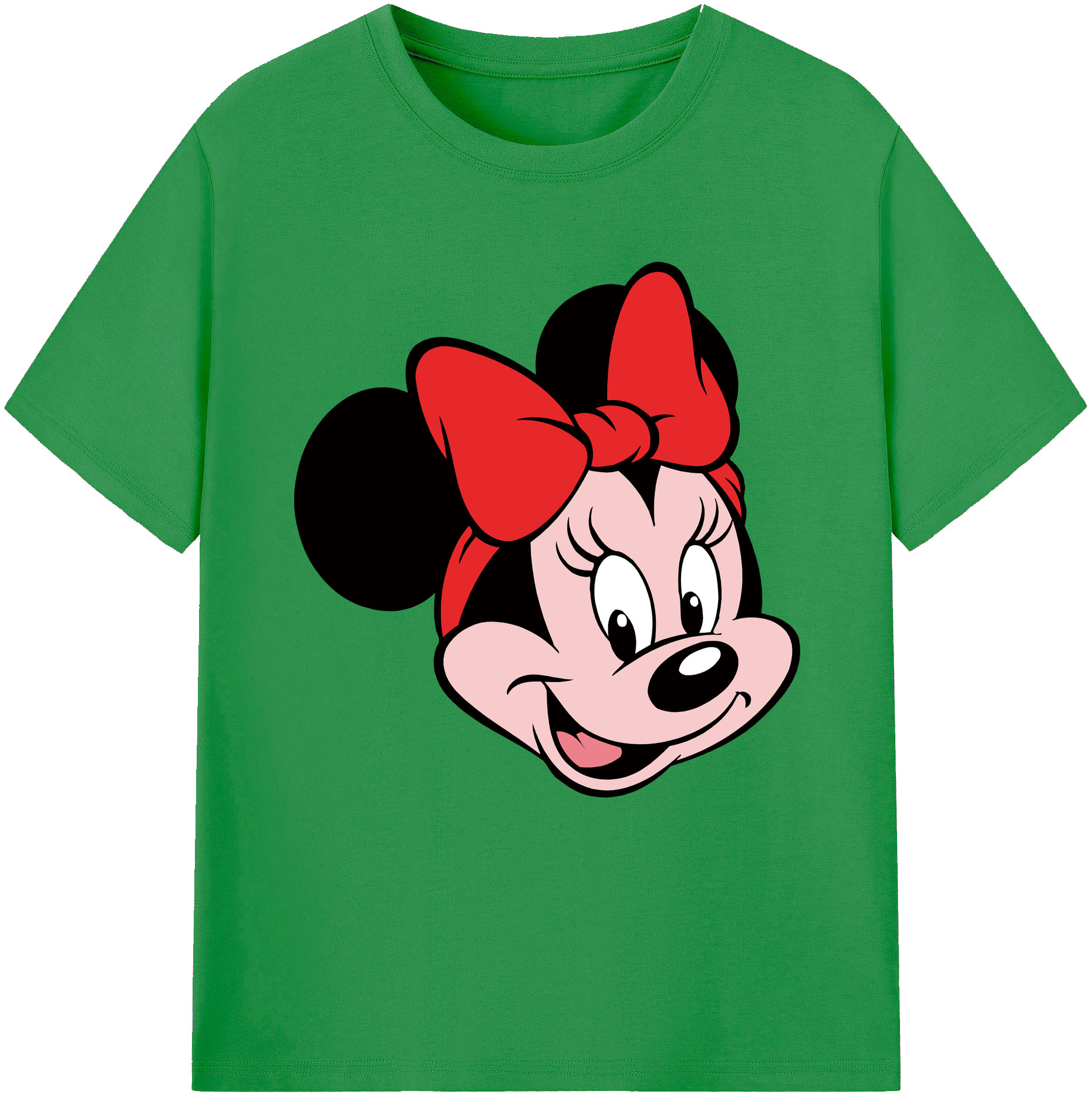（画像用） ミッキーマウス Mickey Mouse レディースカジュアルプリントTシャツ（綿100％）