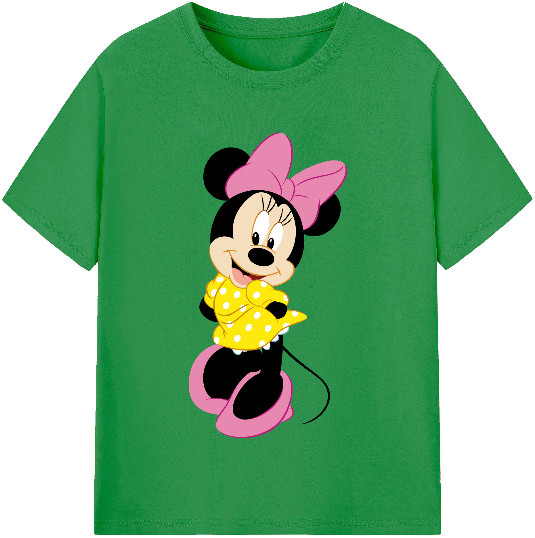 （画像用） ミッキーマウス Mickey Mouse レディースカジュアルプリントTシャツ（綿100％）