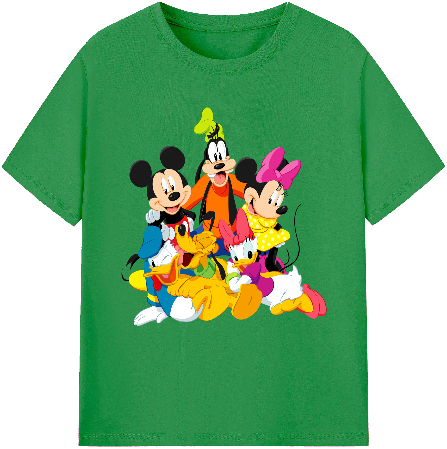 （画像用） ミッキーマウス Mickey Mouse レディースカジュアルプリントTシャツ（綿100％）
