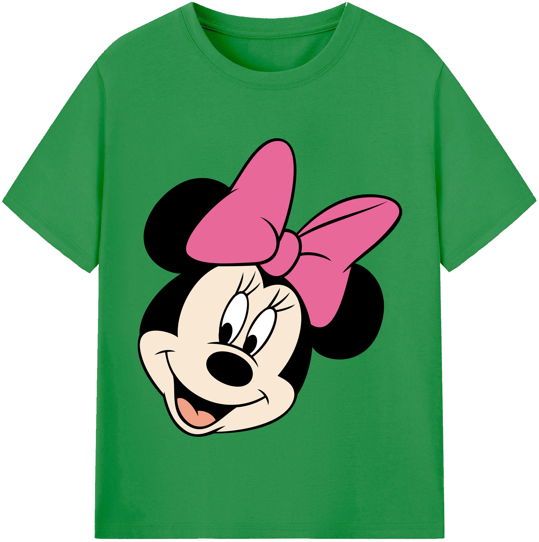 （画像用） ミッキーマウス Mickey Mouse レディースカジュアルプリントTシャツ（綿100％）