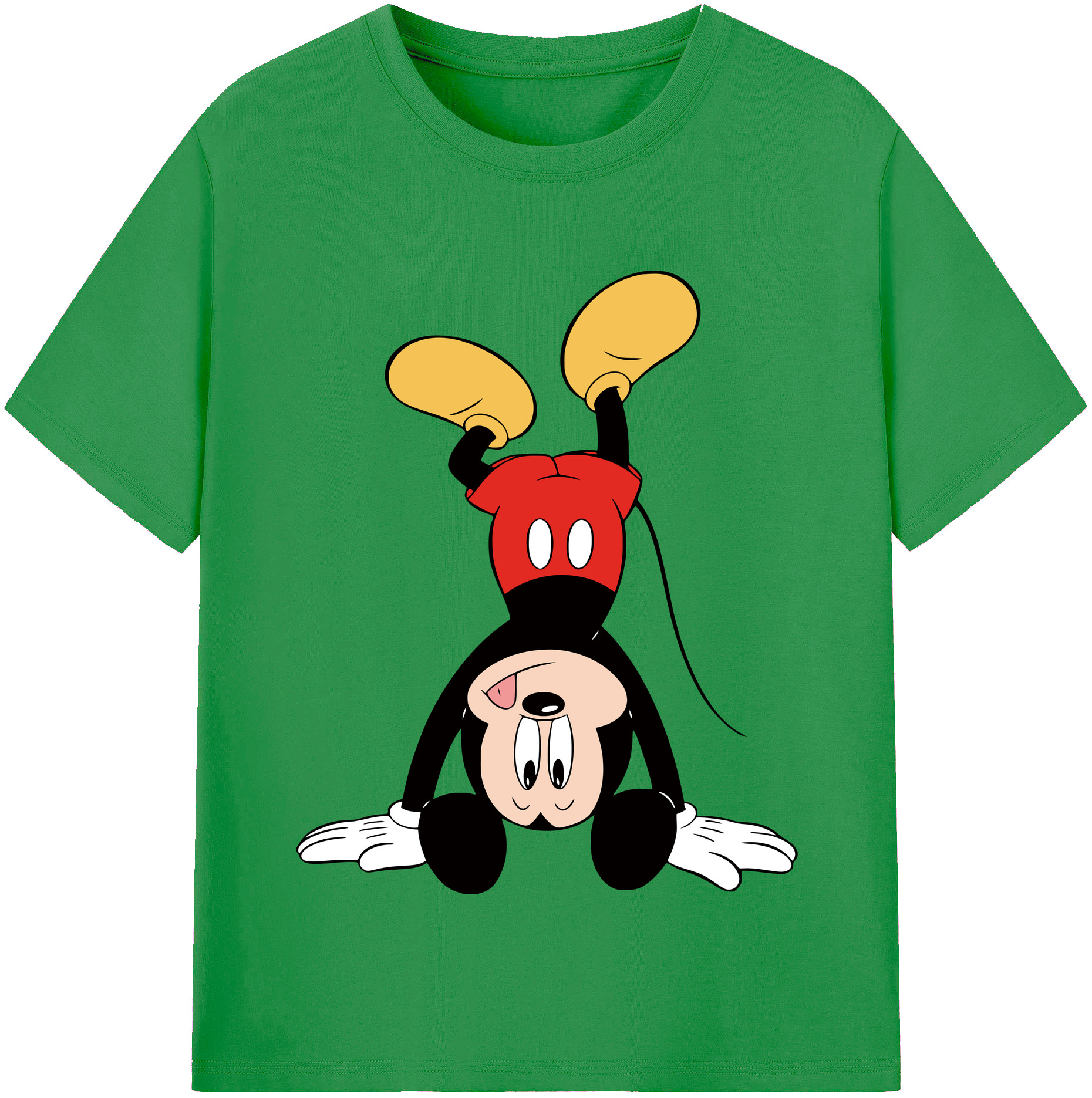 （画像用） ミッキーマウス Mickey Mouse レディースカジュアルプリントTシャツ（綿100％）