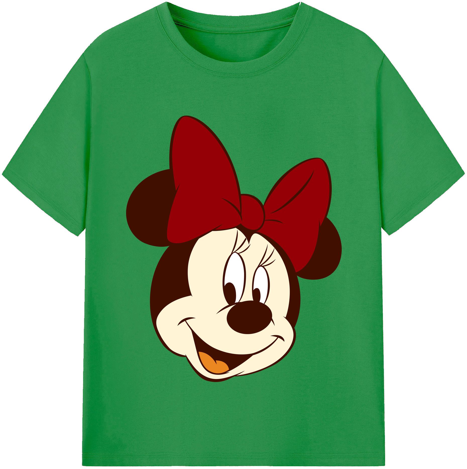 （画像用） ミッキーマウス Mickey Mouse レディースカジュアルプリントTシャツ（綿100％）