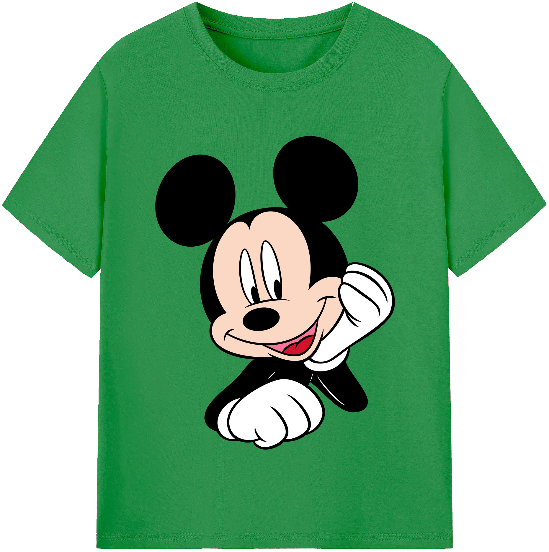 （画像用） ミッキーマウス Mickey Mouse レディースカジュアルプリントTシャツ（綿100％）