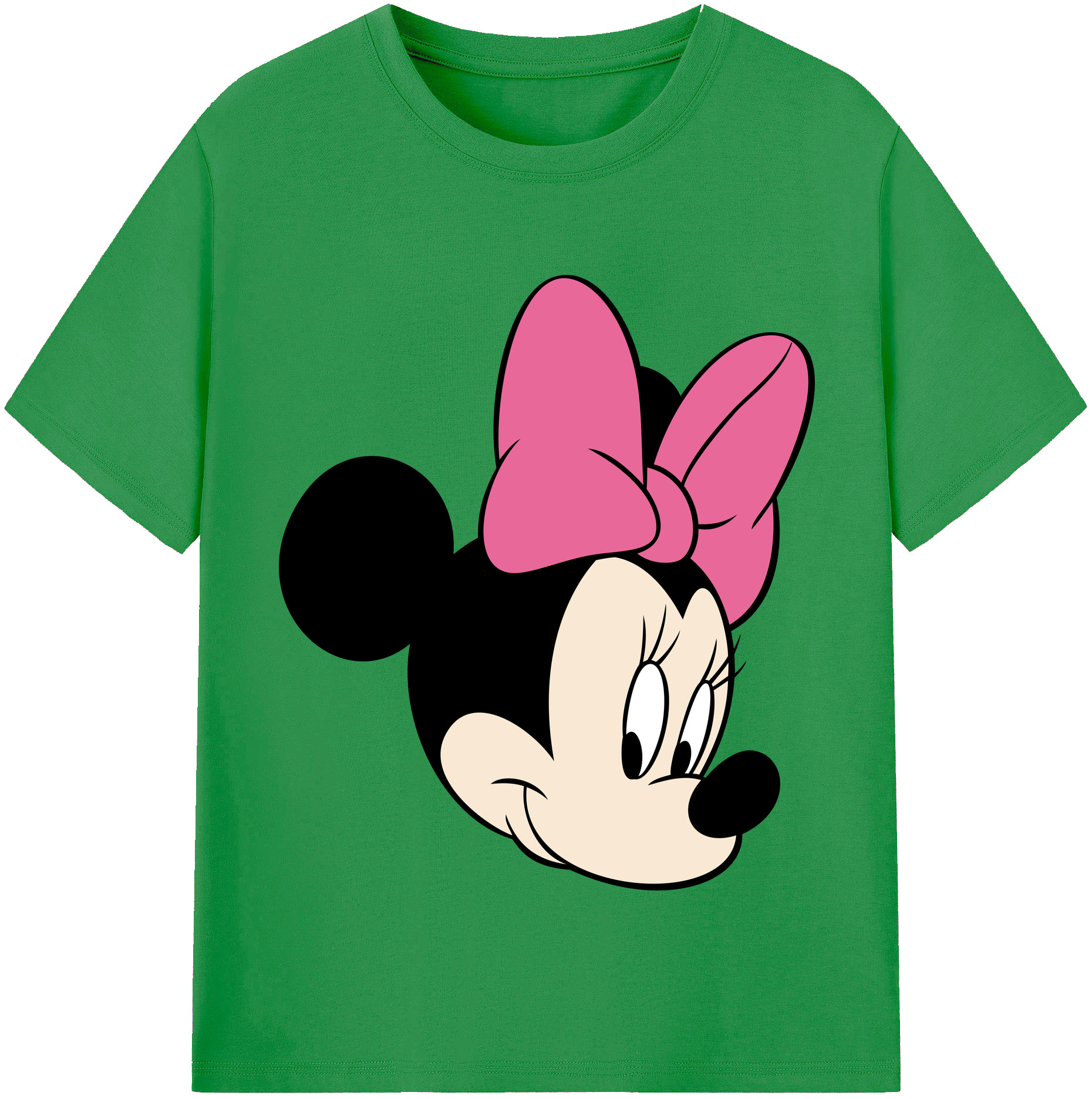 （画像用） ミッキーマウス Mickey Mouse レディースカジュアルプリントTシャツ（綿100％）