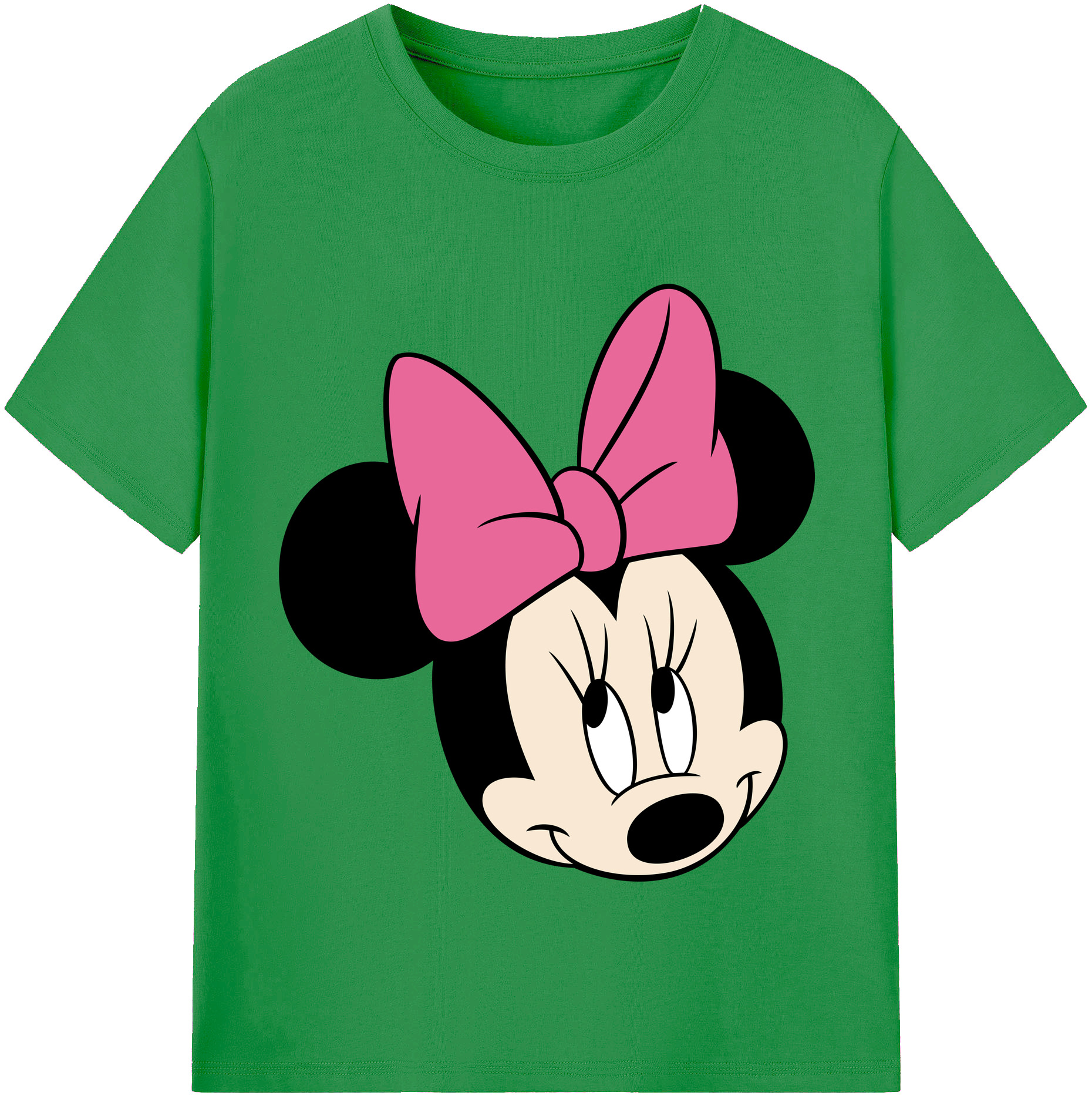 （画像用） ミッキーマウス Mickey Mouse レディースカジュアルプリントTシャツ（綿100％）