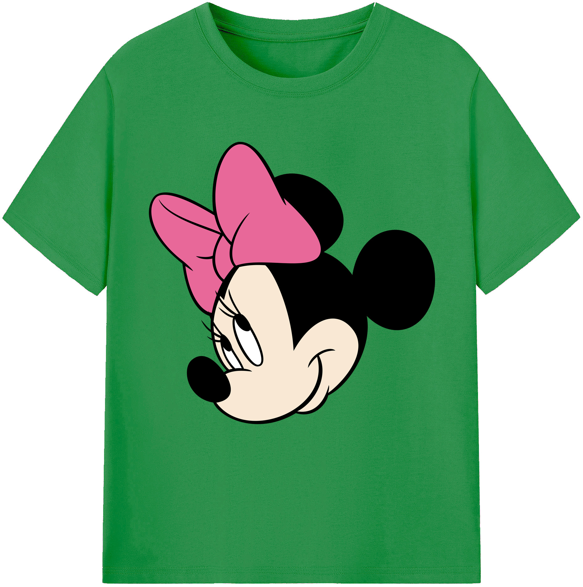 （画像用） ミッキーマウス Mickey Mouse レディースカジュアルプリントTシャツ（綿100％）