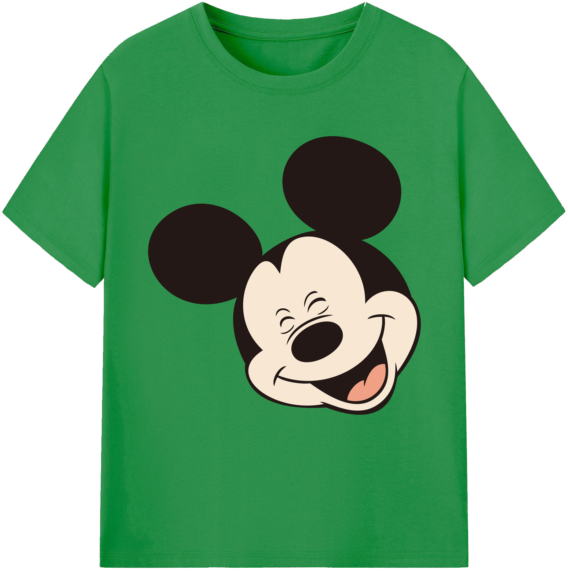 （画像用） ミッキーマウス Mickey Mouse レディースカジュアルプリントTシャツ（綿100％）