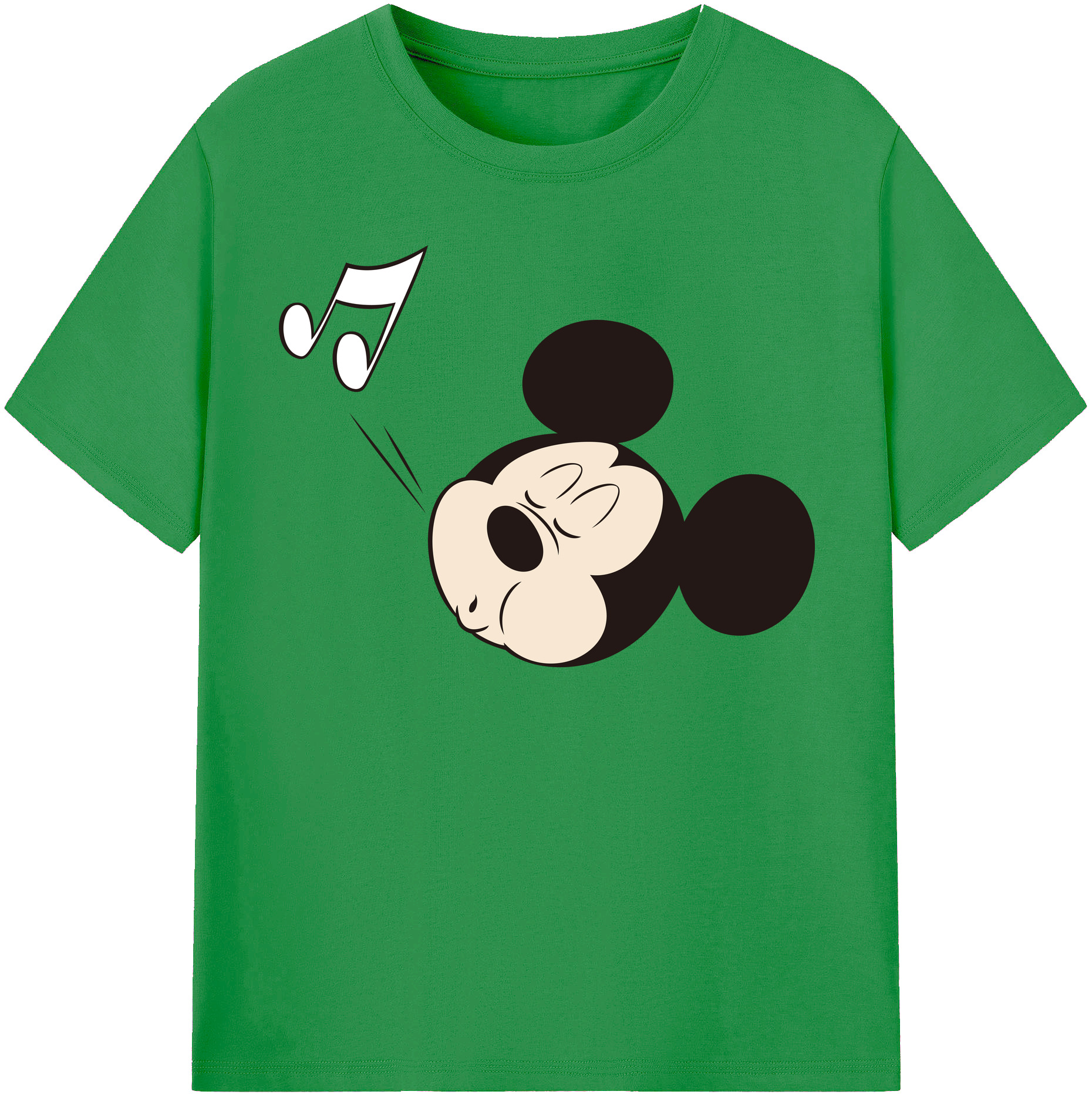 （画像用） ミッキーマウス Mickey Mouse レディースカジュアルプリントTシャツ（綿100％）