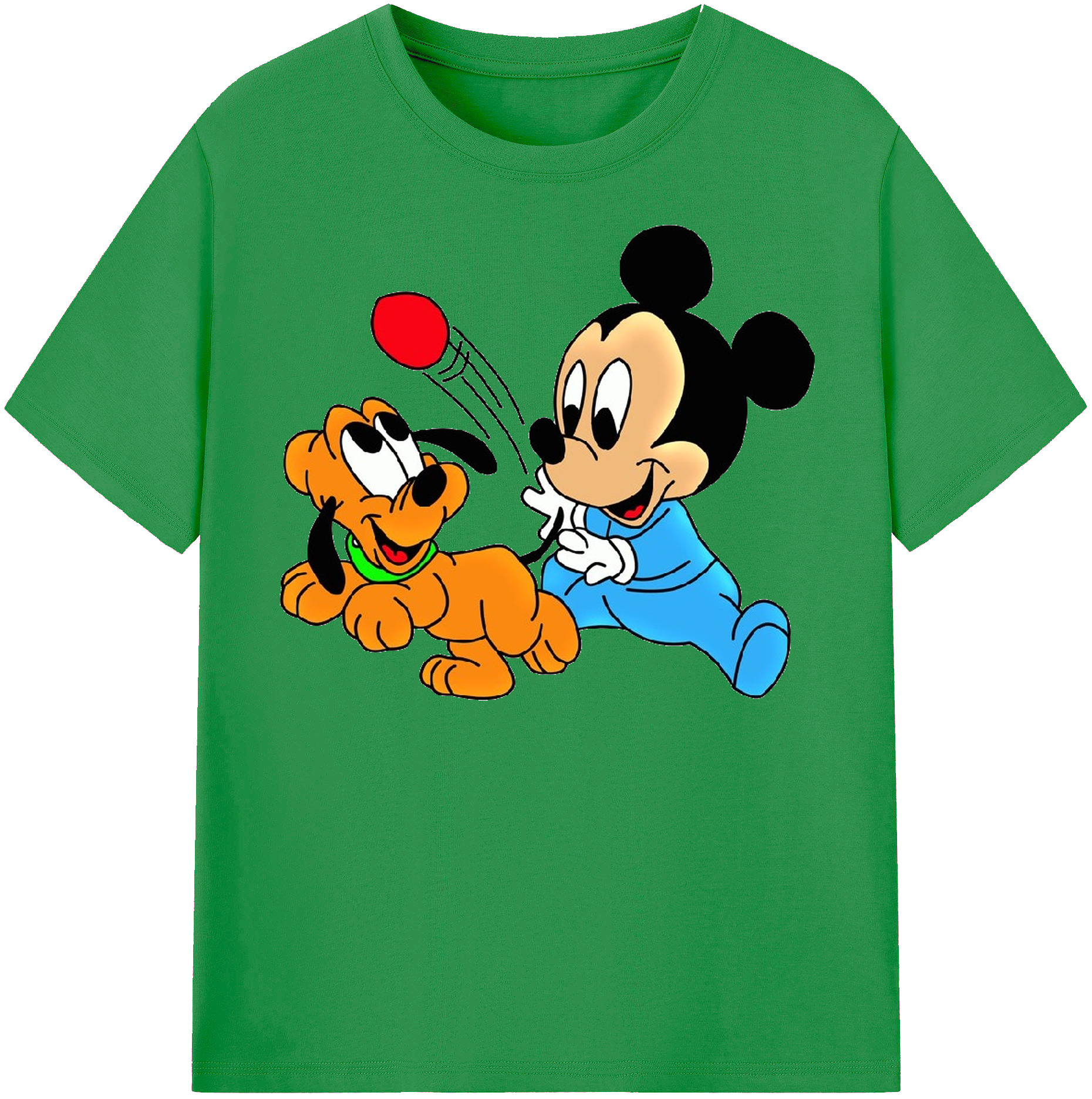 （画像用） ミッキーマウス Mickey Mouse レディースカジュアルプリントTシャツ（綿100％）