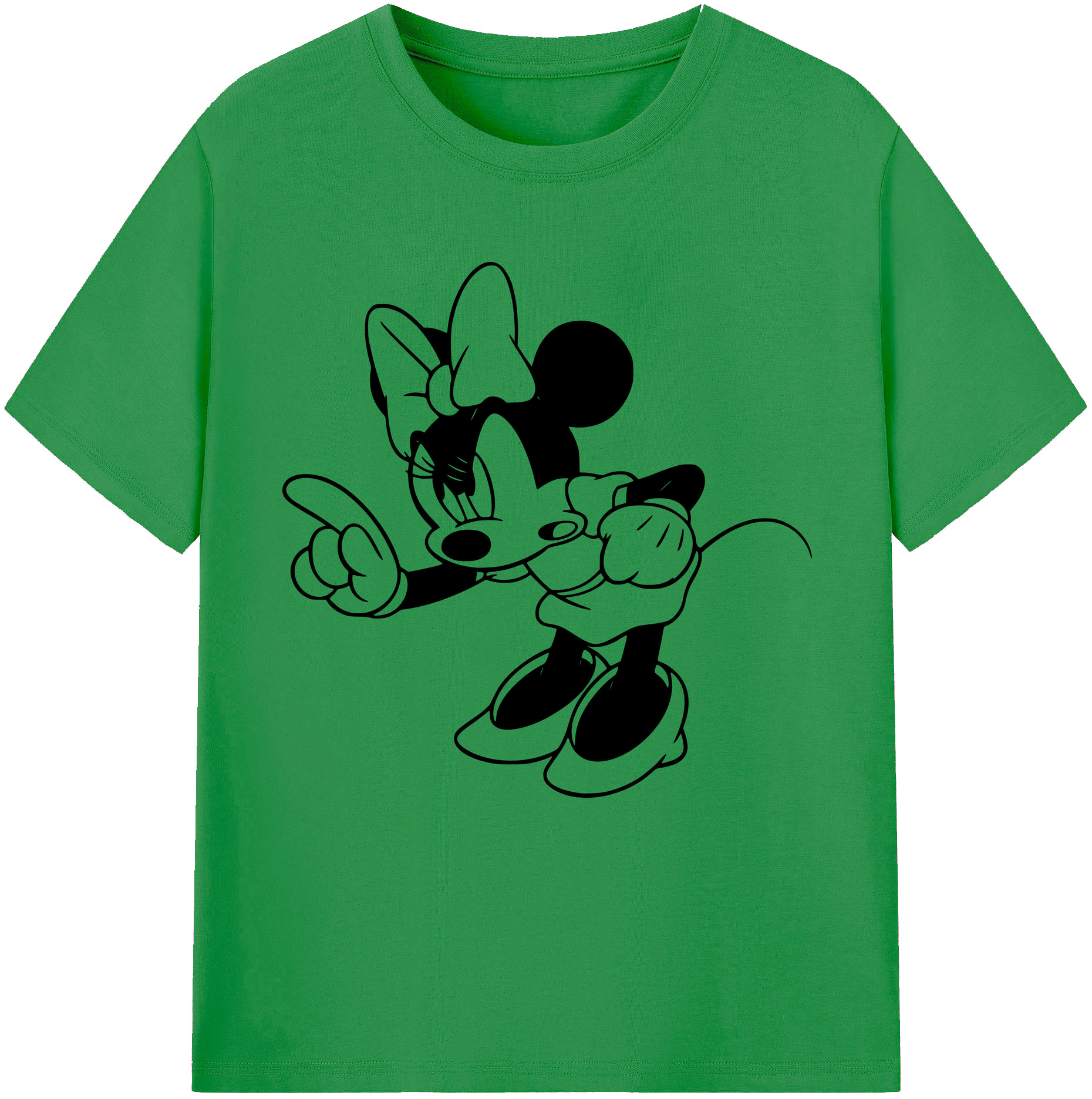 （画像用） ミッキーマウス Mickey Mouse レディースカジュアルプリントTシャツ（綿100％）