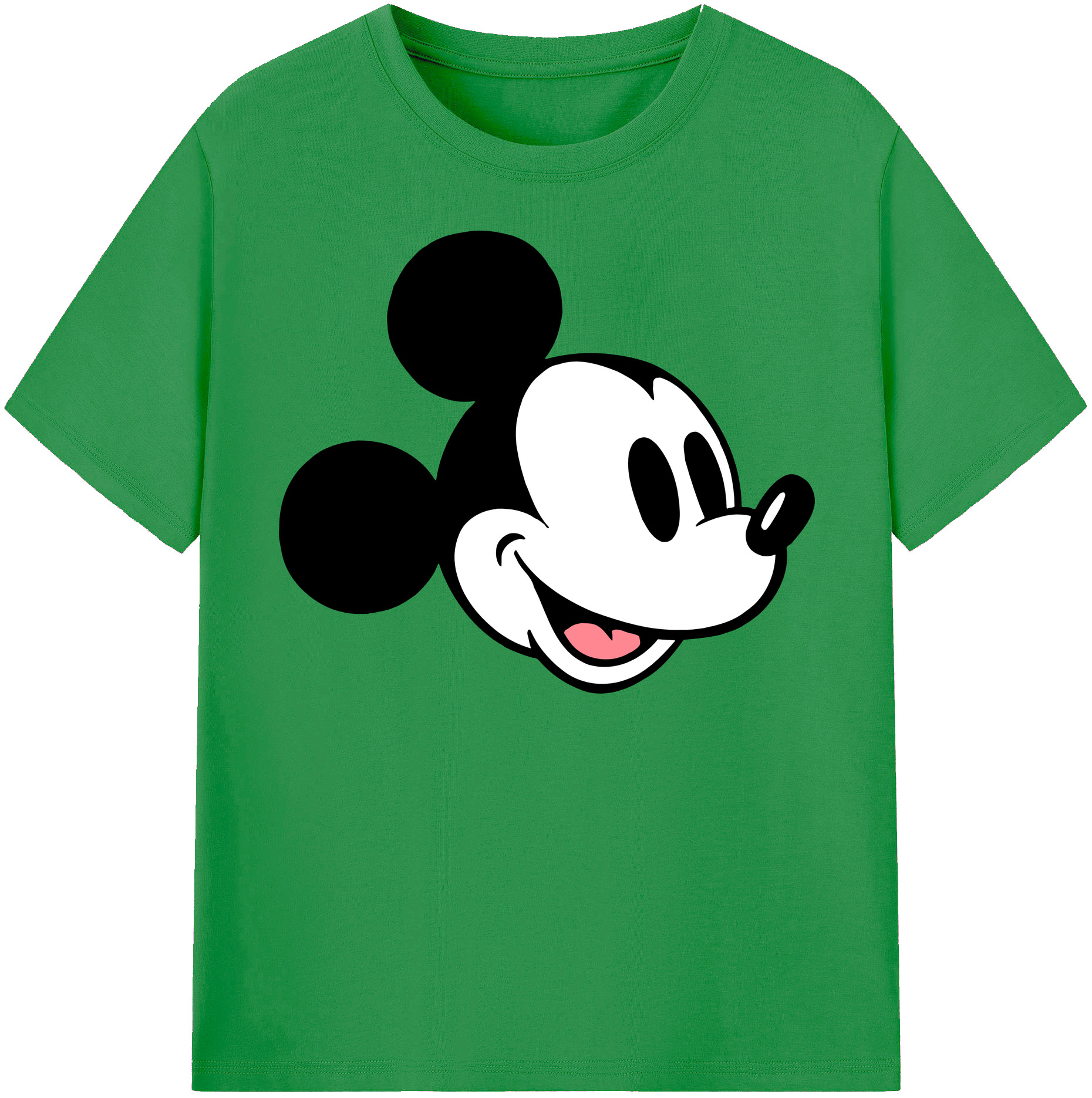 （画像用） ミッキーマウス Mickey Mouse レディースカジュアルプリントTシャツ（綿100％）