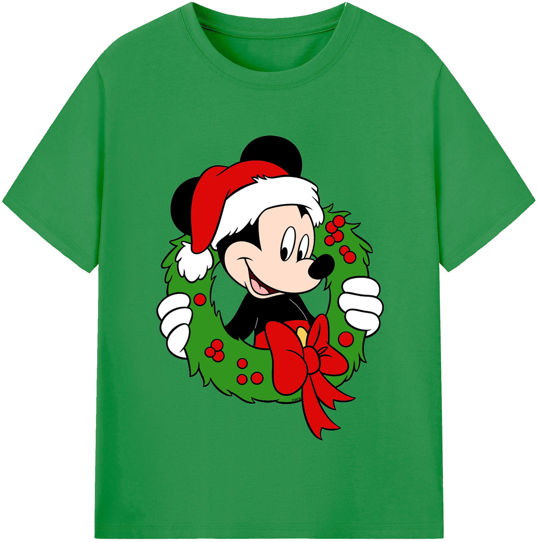 （画像用） ミッキーマウス Mickey Mouse レディースカジュアルプリントTシャツ（綿100％）