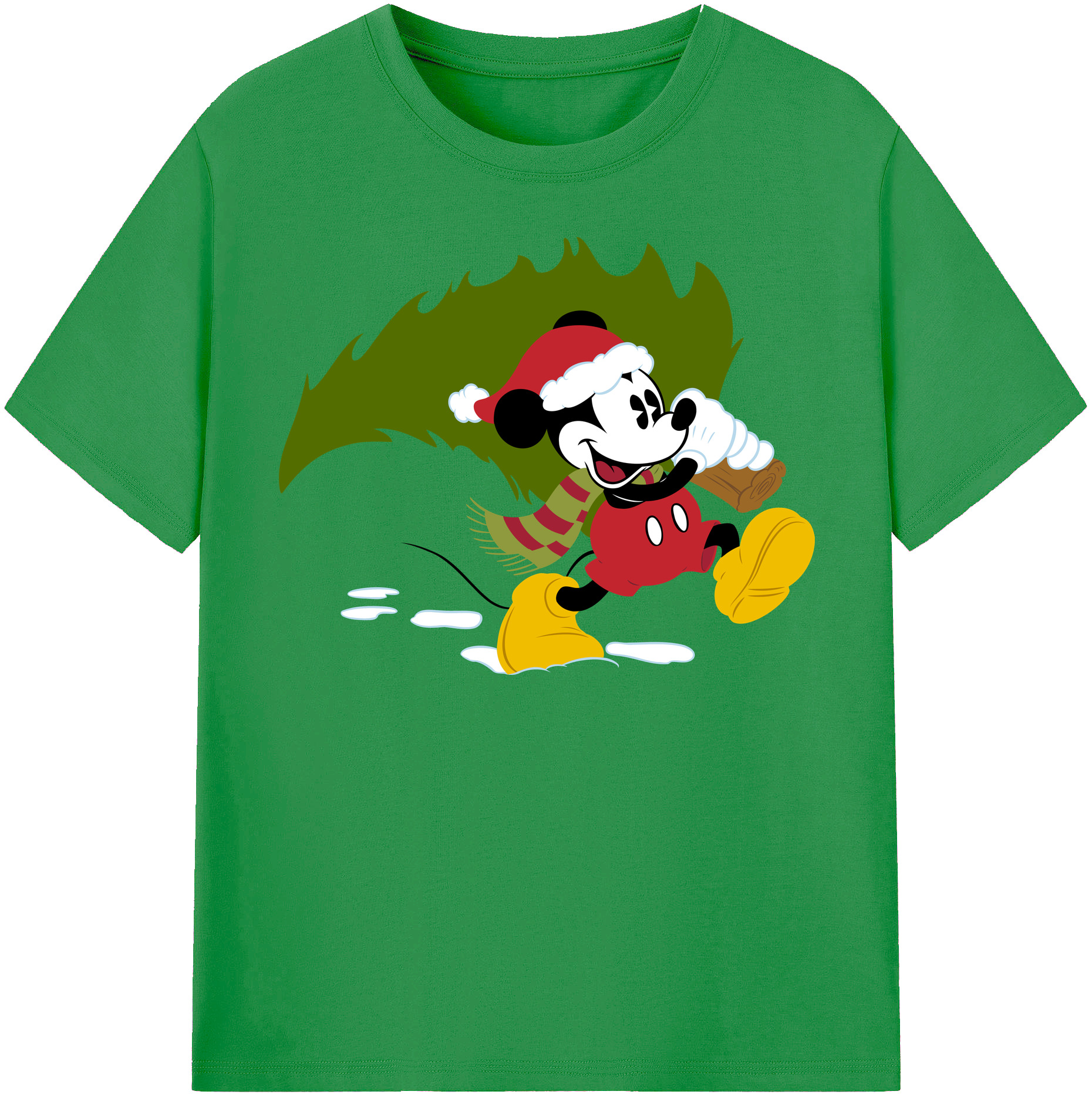 （画像用） ミッキーマウス Mickey Mouse レディースカジュアルプリントTシャツ（綿100％）