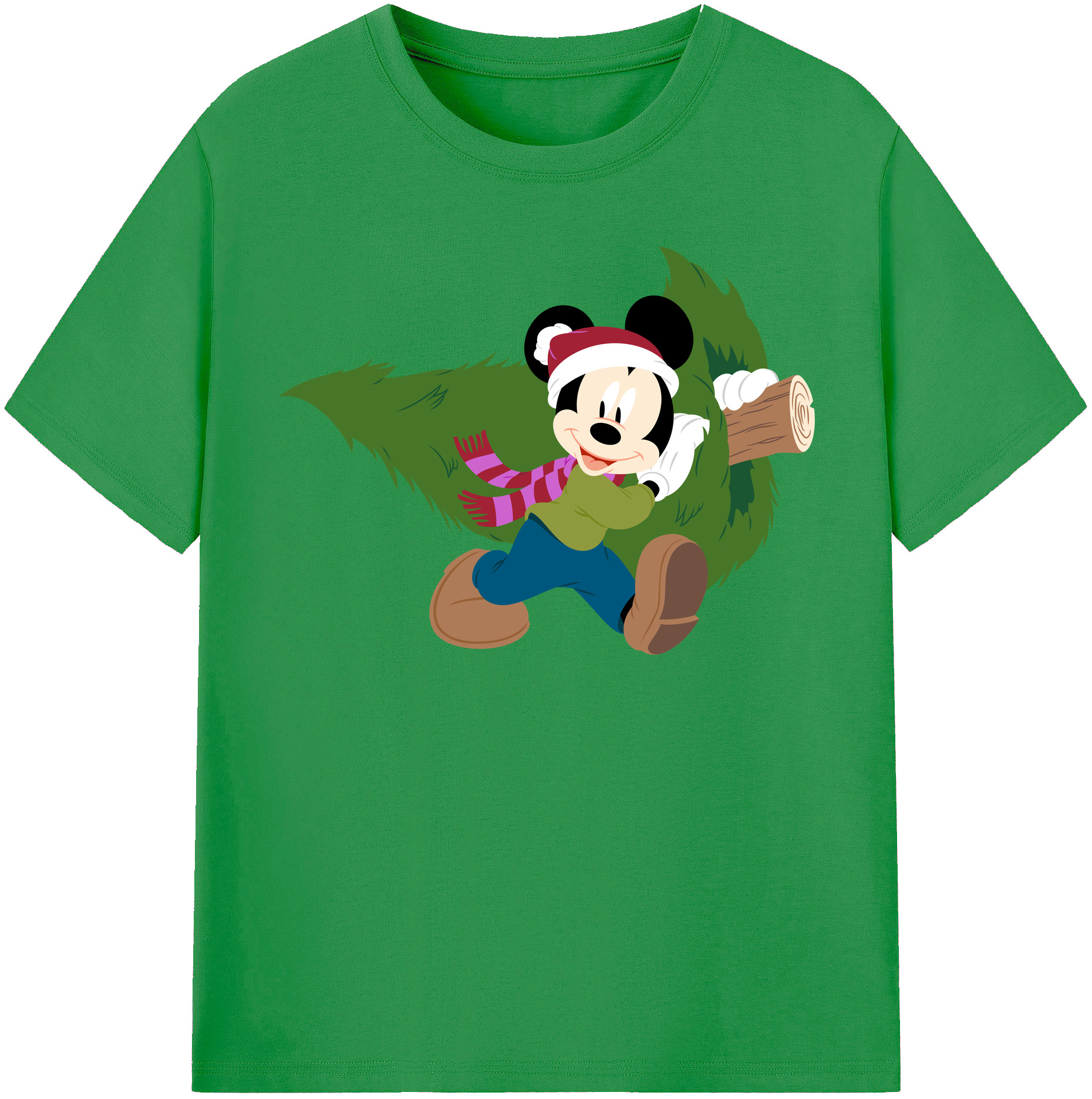 （画像用） ミッキーマウス Mickey Mouse レディースカジュアルプリントTシャツ（綿100％）
