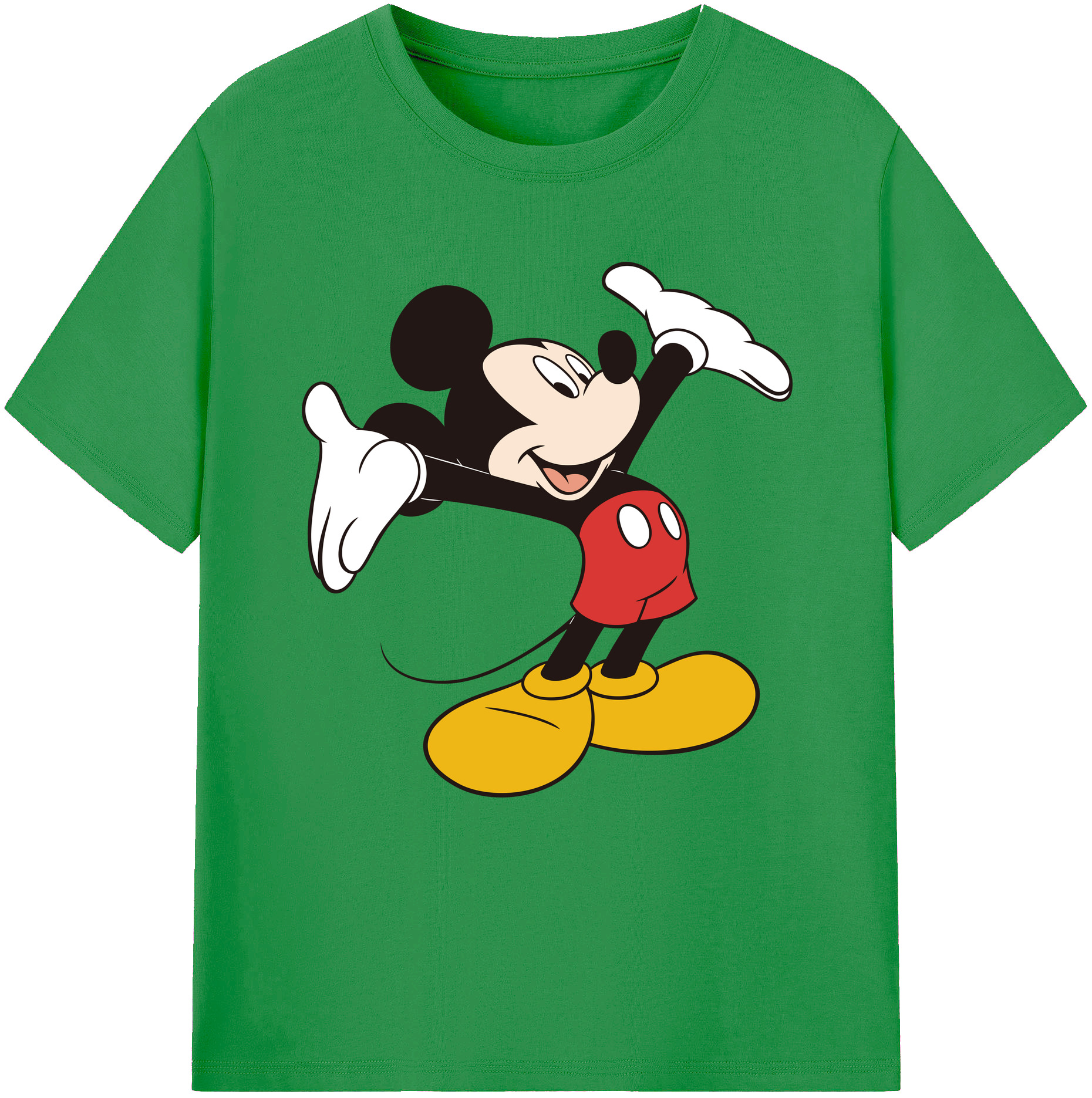 （画像用） ミッキーマウス Mickey Mouse レディースカジュアルプリントTシャツ（綿100％）
