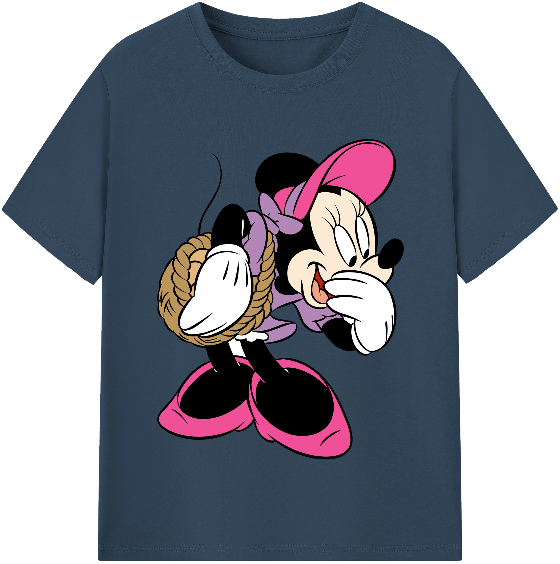 （画像用） ミッキーマウス Mickey Mouse レディースカジュアルプリントTシャツ（綿100％）