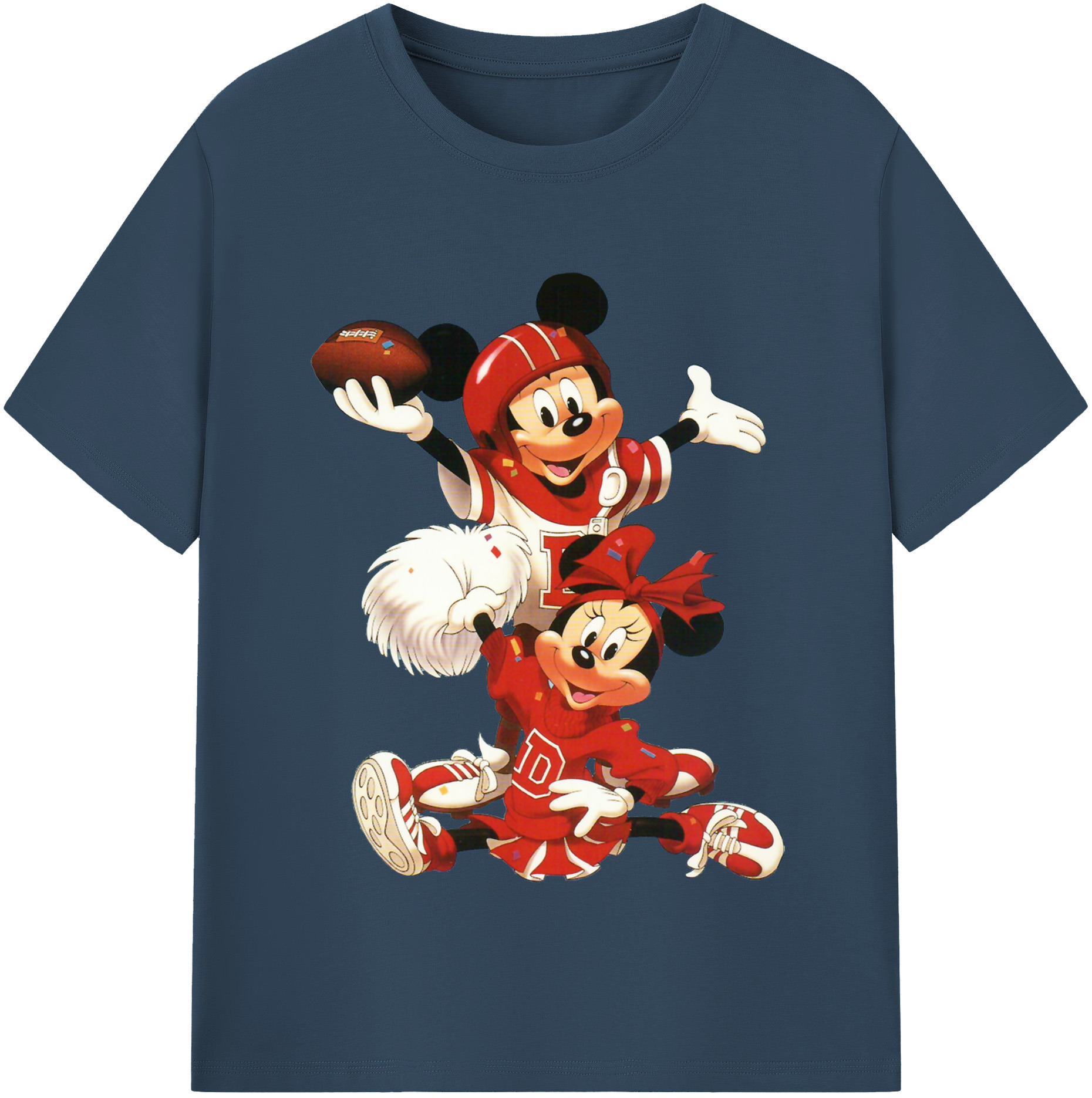 （画像用） ミッキーマウス Mickey Mouse レディースカジュアルプリントTシャツ（綿100％）
