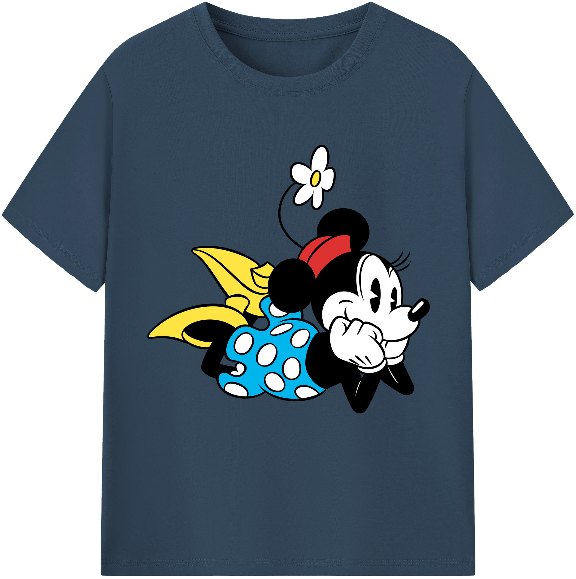 （画像用） ミッキーマウス Mickey Mouse レディースカジュアルプリントTシャツ（綿100％）