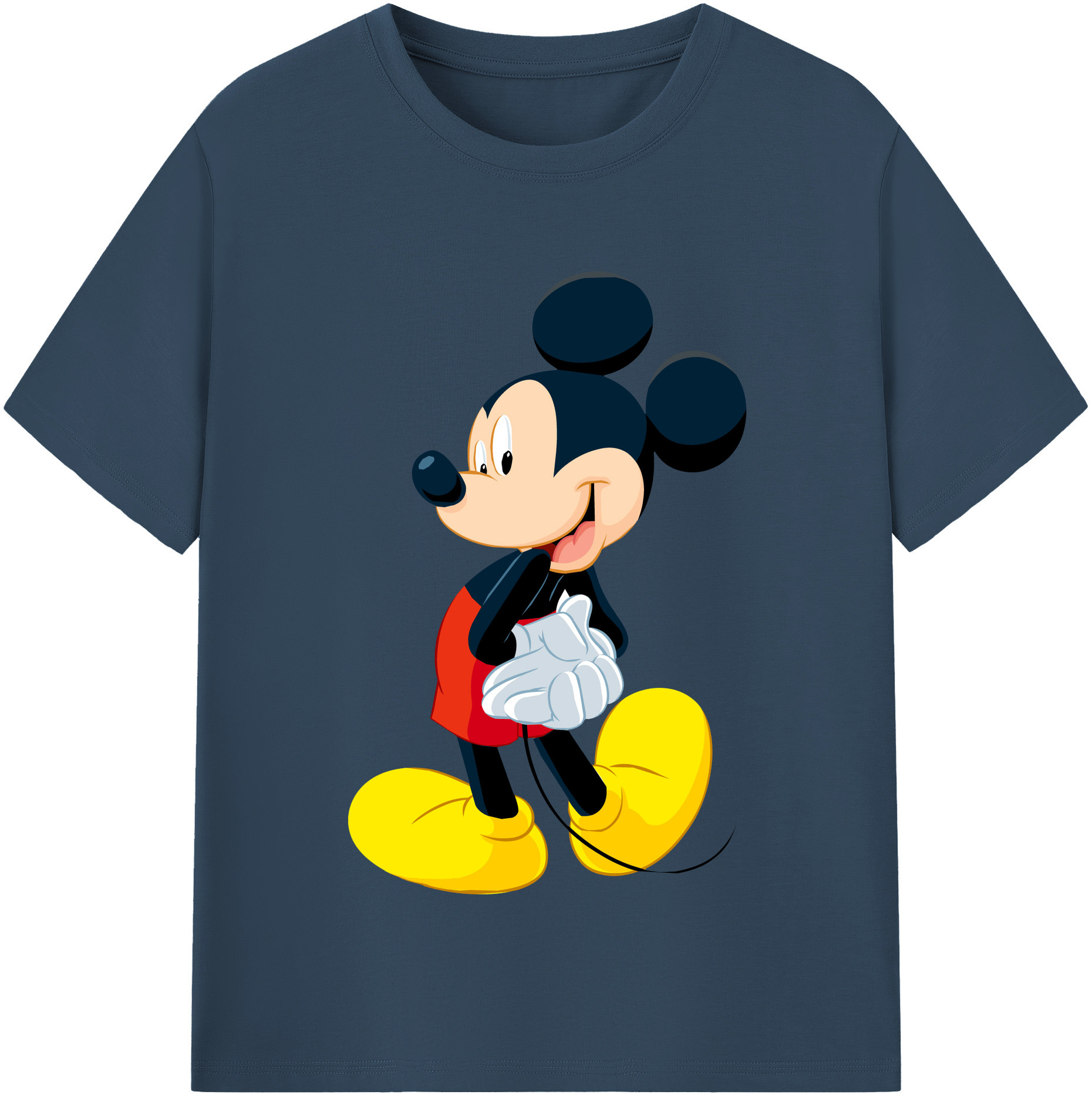 （画像用） ミッキーマウス Mickey Mouse レディースカジュアルプリントTシャツ（綿100％）