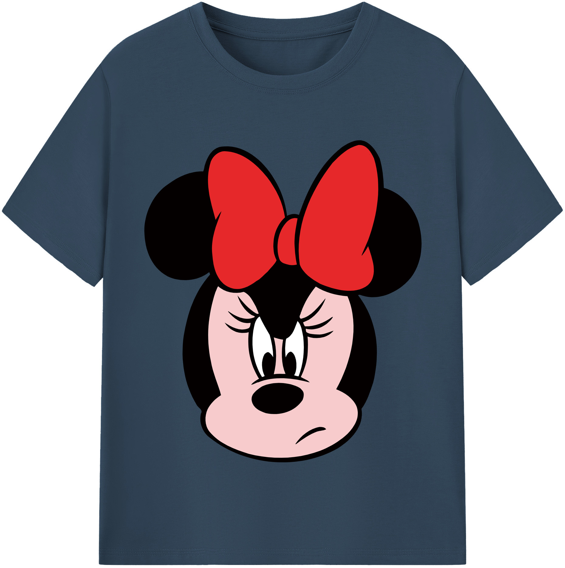 （画像用） ミッキーマウス Mickey Mouse レディースカジュアルプリントTシャツ（綿100％）