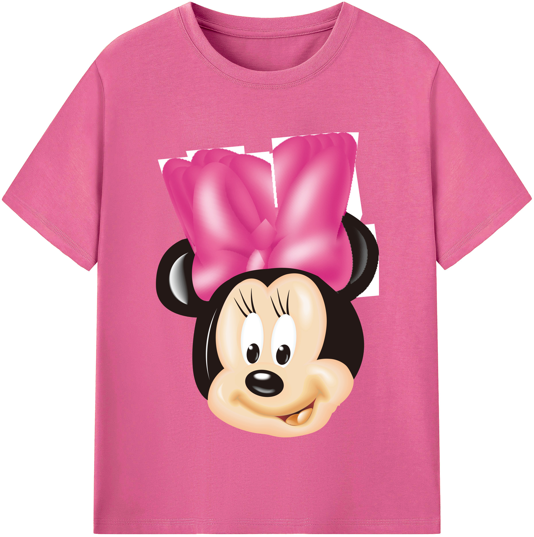 （画像用） ミッキーマウス Mickey Mouse レディースカジュアルプリントTシャツ（綿100％）