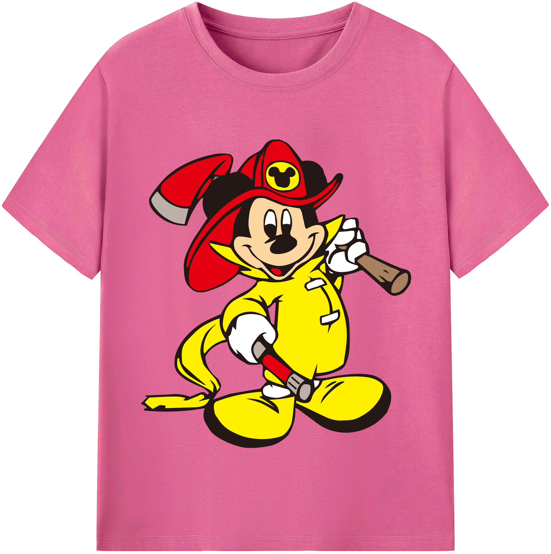 （画像用） ミッキーマウス Mickey Mouse レディースカジュアルプリントTシャツ（綿100％）