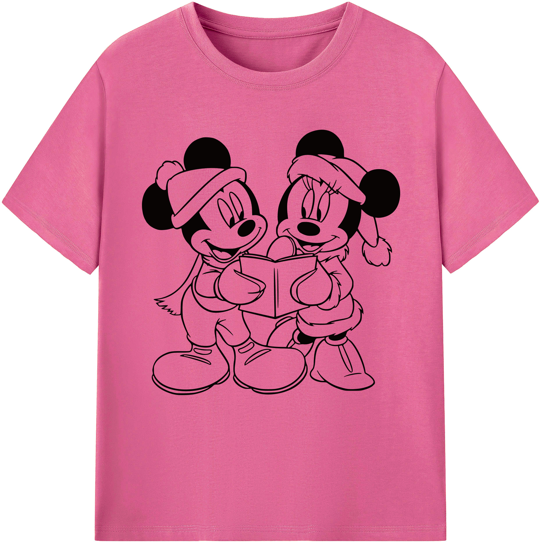 （画像用） ミッキーマウス Mickey Mouse レディースカジュアルプリントTシャツ（綿100％）