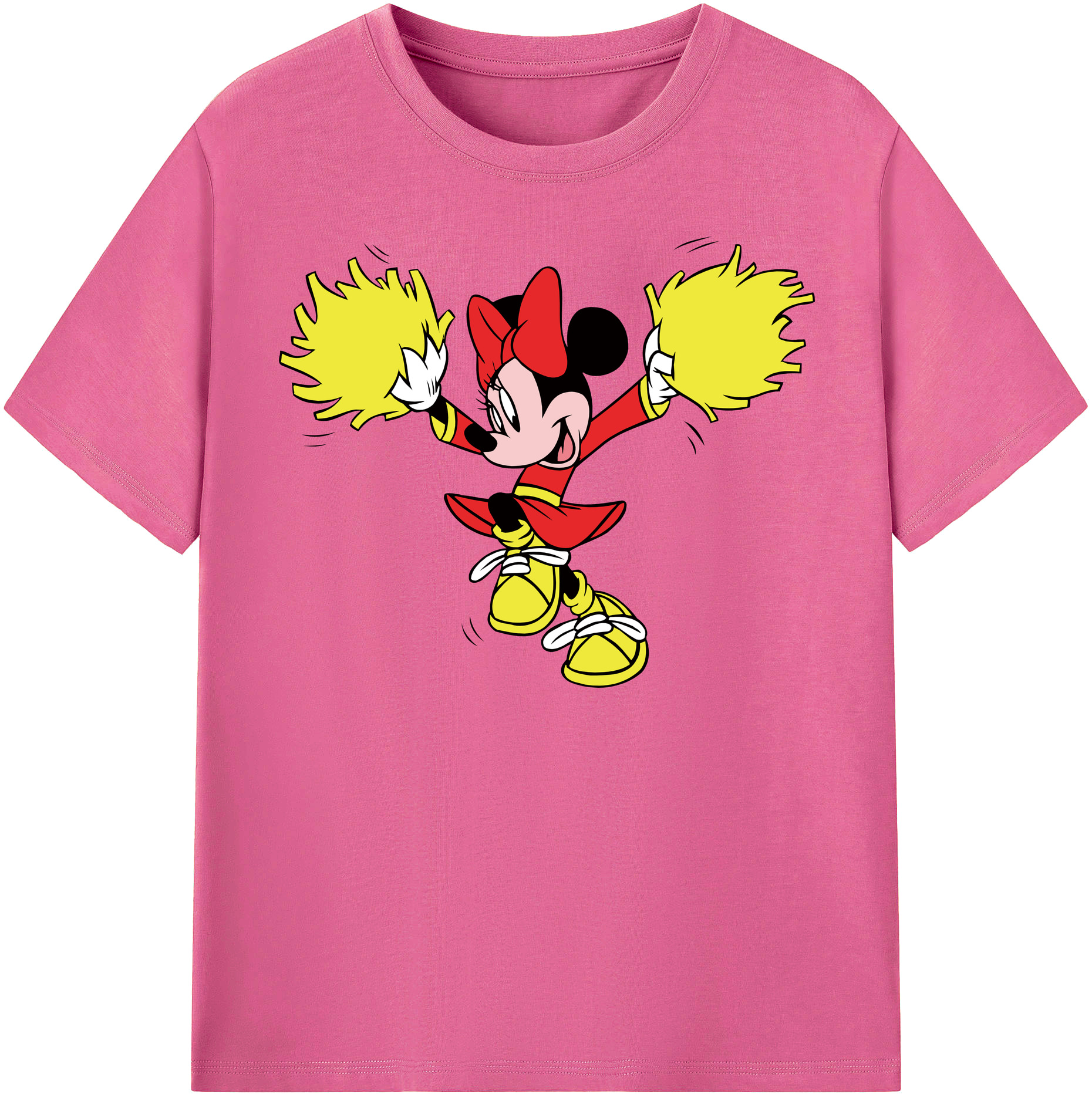 （画像用） ミッキーマウス Mickey Mouse レディースカジュアルプリントTシャツ（綿100％）