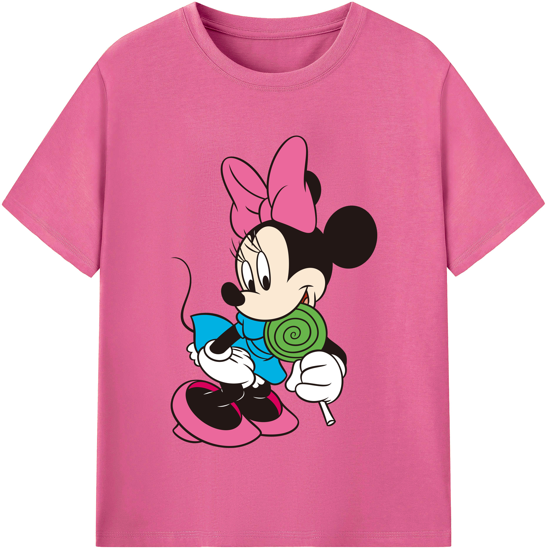 （画像用） ミッキーマウス Mickey Mouse レディースカジュアルプリントTシャツ（綿100％）