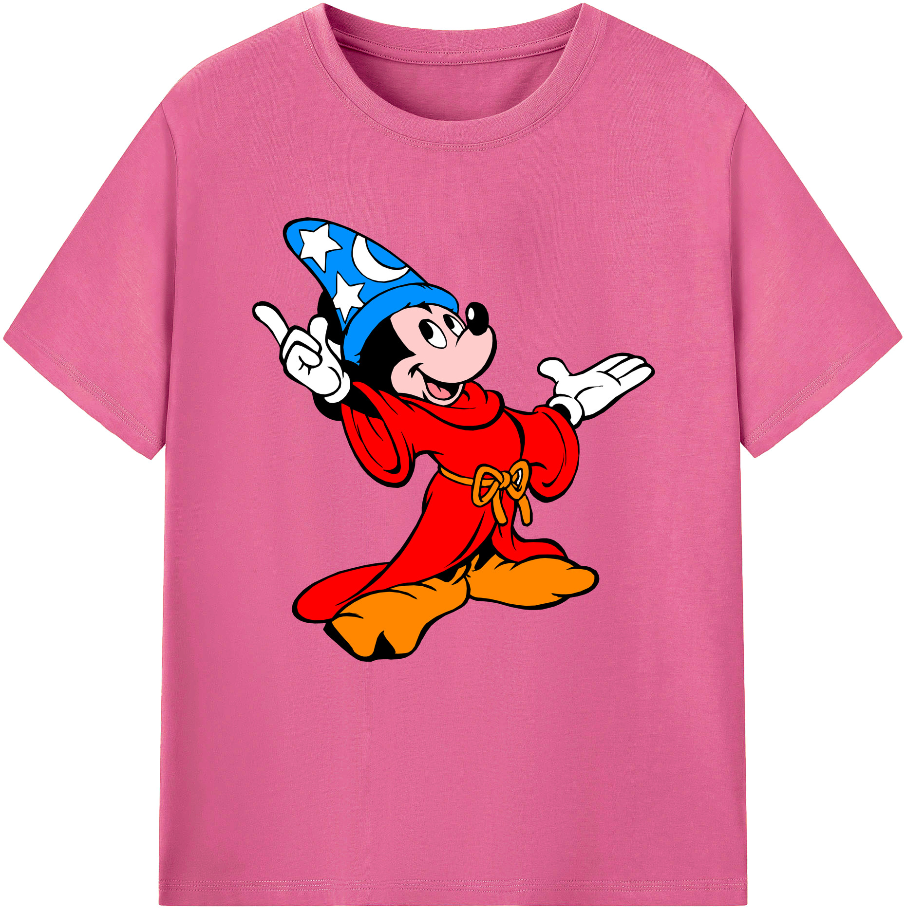 （画像用） ミッキーマウス Mickey Mouse レディースカジュアルプリントTシャツ（綿100％）