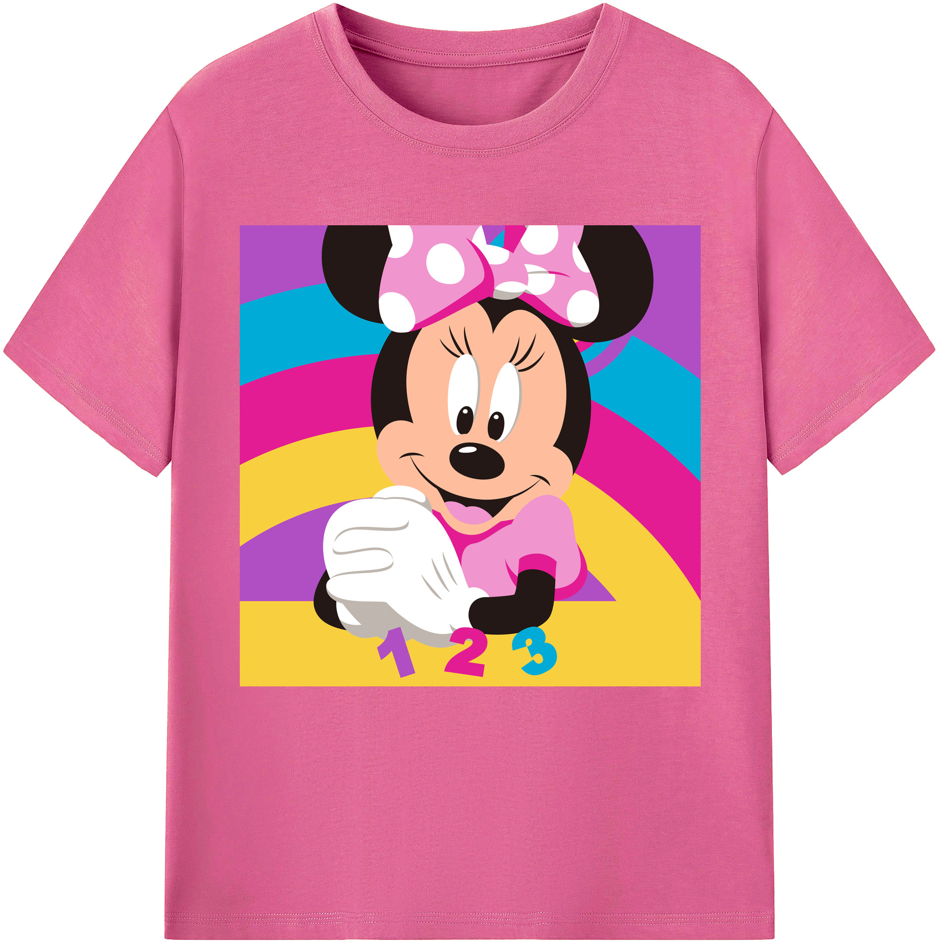 （画像用） ミッキーマウス Mickey Mouse レディースカジュアルプリントTシャツ（綿100％）