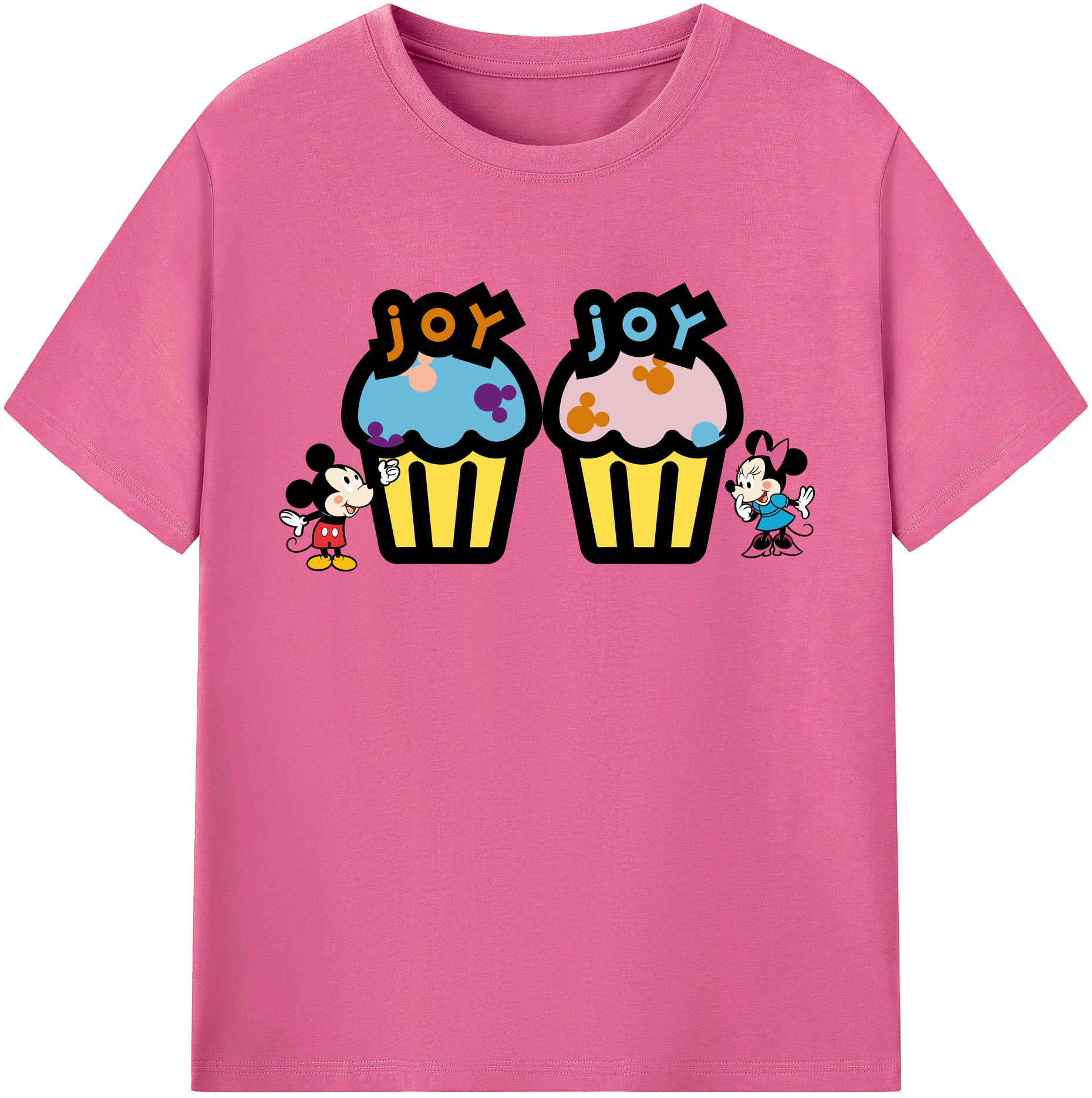 （画像用） ミッキーマウス Mickey Mouse レディースカジュアルプリントTシャツ（綿100％）