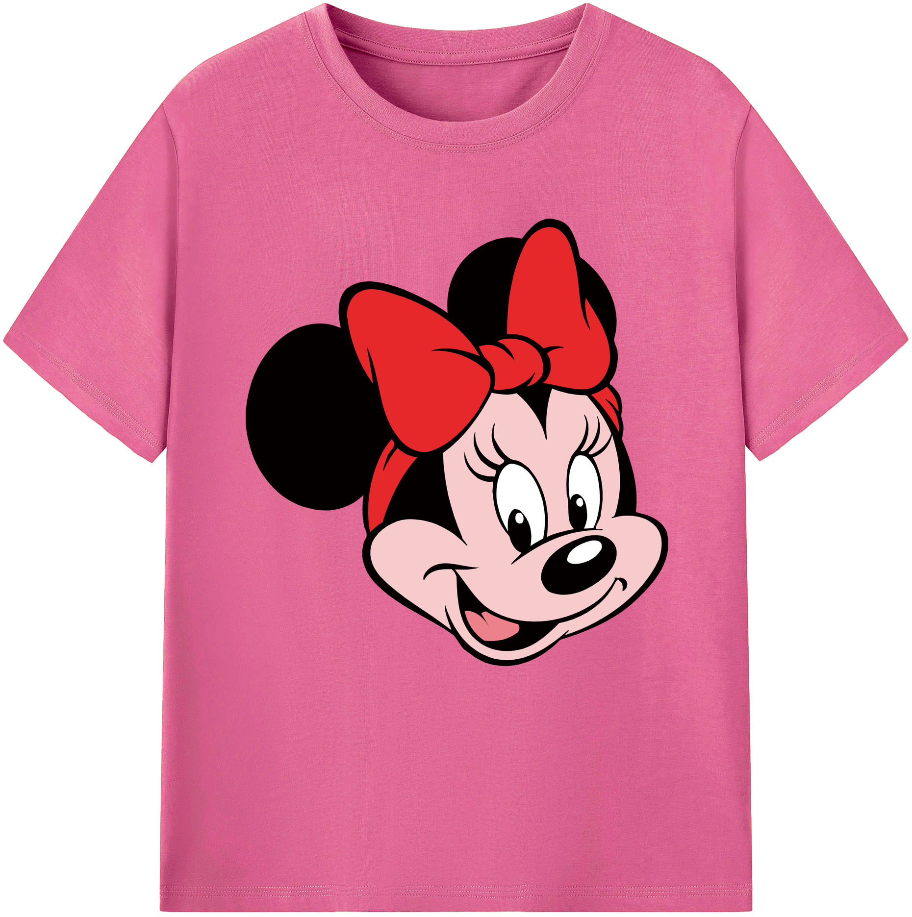 （画像用） ミッキーマウス Mickey Mouse レディースカジュアルプリントTシャツ（綿100％）