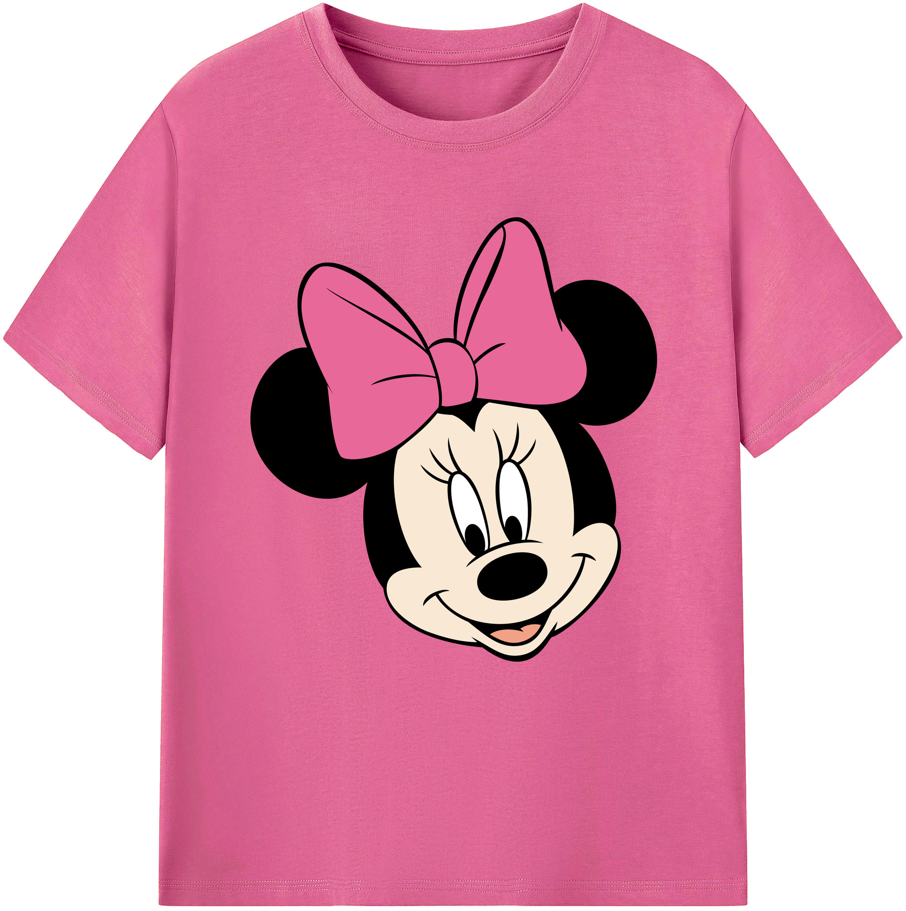 （画像用） ミッキーマウス Mickey Mouse レディースカジュアルプリントTシャツ（綿100％）