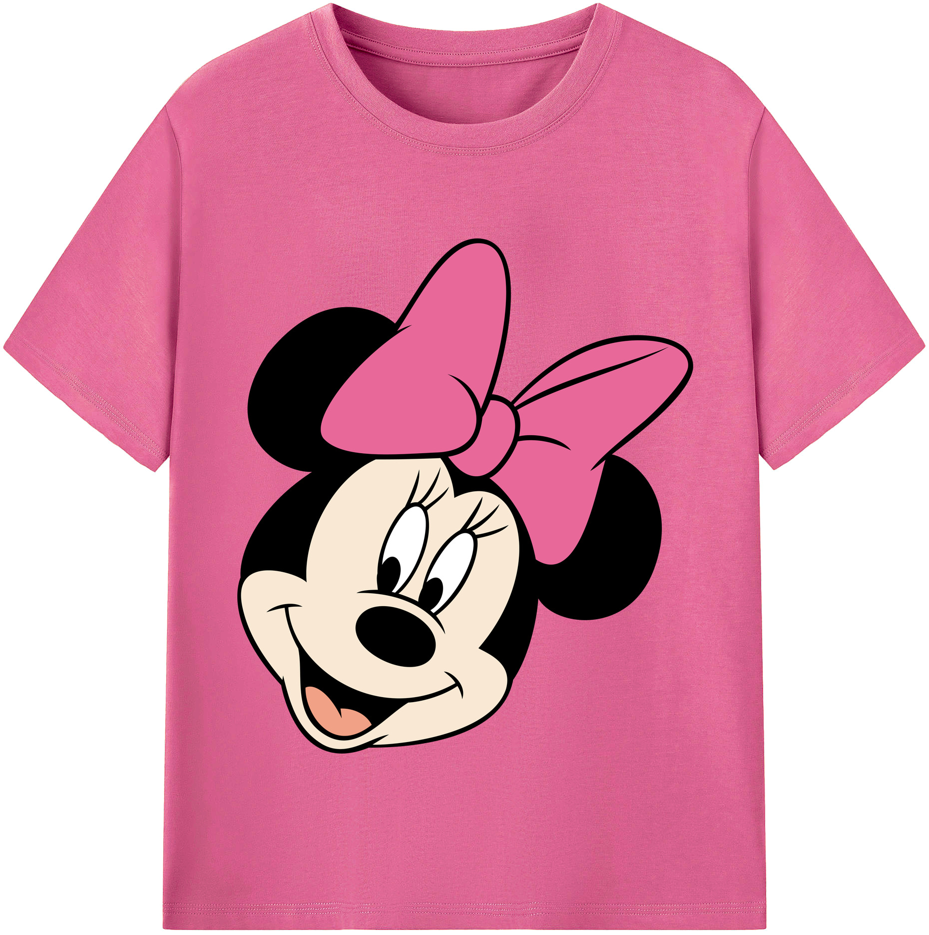 （画像用） ミッキーマウス Mickey Mouse レディースカジュアルプリントTシャツ（綿100％）