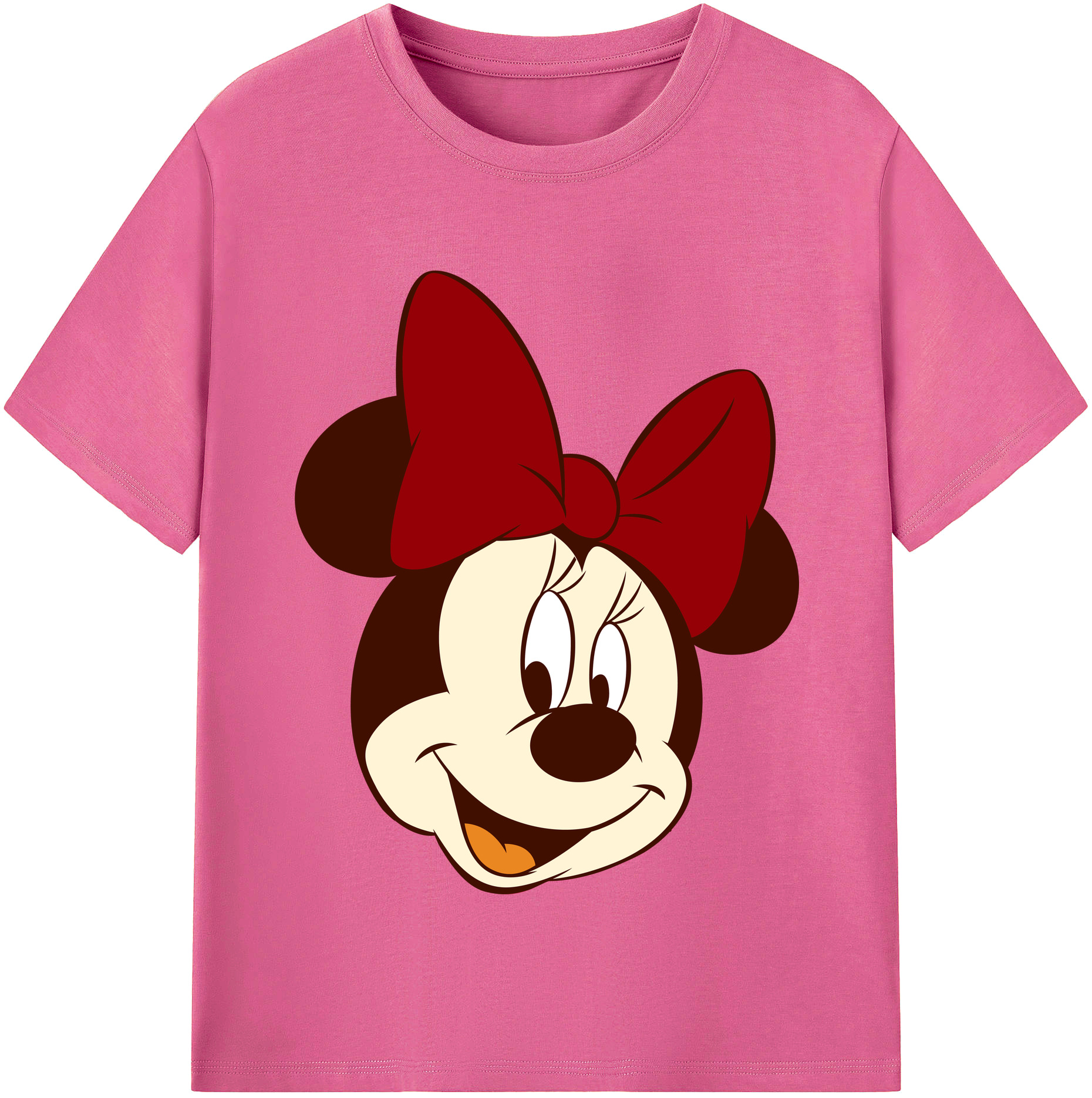 （画像用） ミッキーマウス Mickey Mouse レディースカジュアルプリントTシャツ（綿100％）